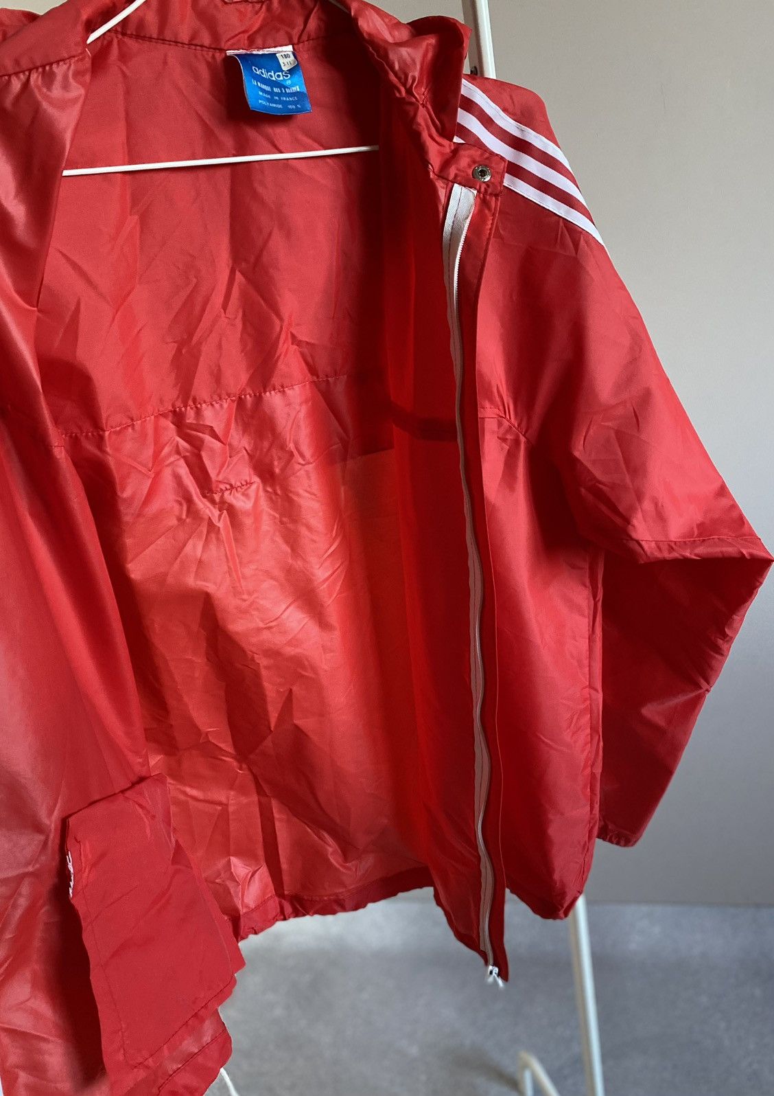 Adidas 70s Vintage Adidas Windbreaker Made France Rain Jacket Coat Size US L / EU 52-54 / 3 - 6 Thumbnail