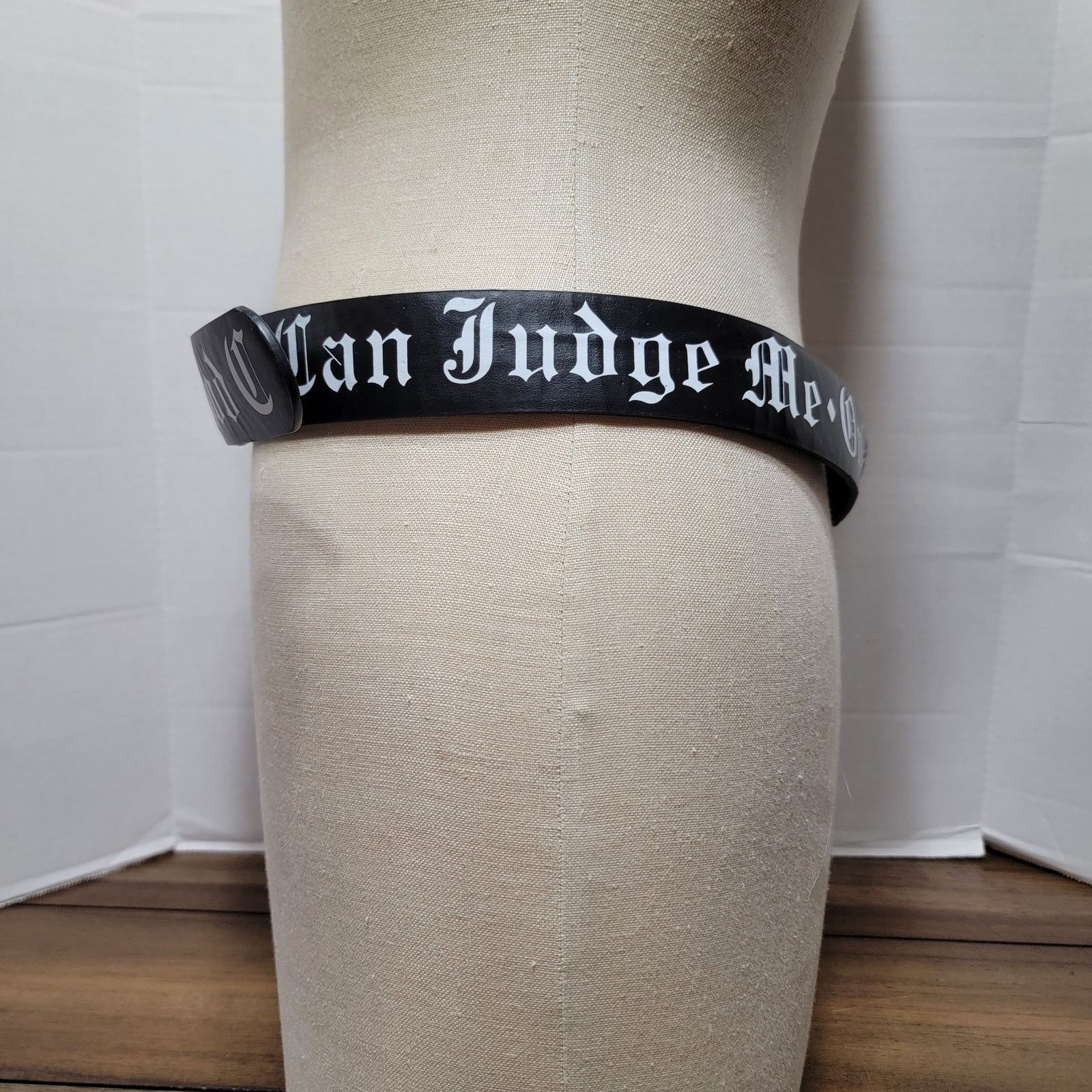 Other Black & White Unisex Belt "Only God Can Judge Me"-Size 1 (8) Size ONE SIZE - 2 Thumbnail