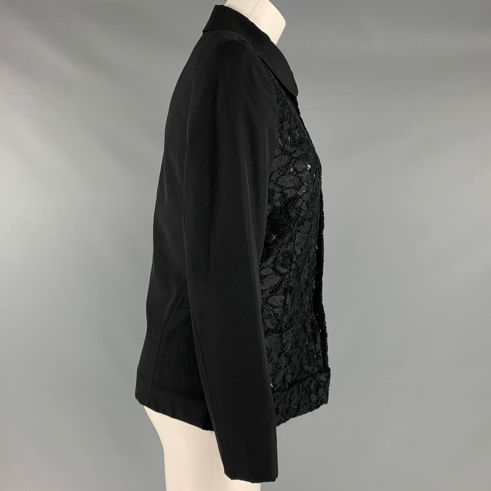 Comme des Garcons COMME des GARCONS Size S Black Wool Lace Jacket Size S / US 4 / IT 40 - 2 Thumbnail