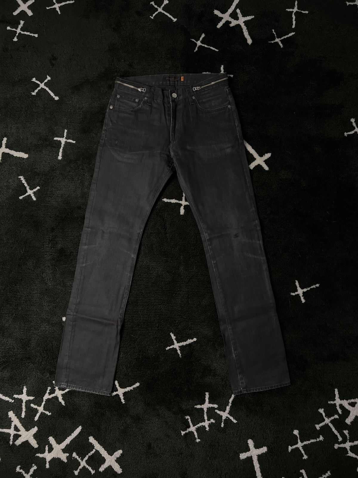 Undercover SS07 - “Purple” Waxed Lightning Bolt Denim Jeans | Grailed