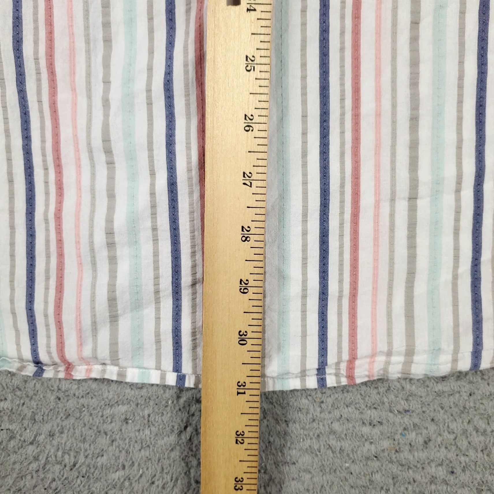 Tommy Bahama Tommy Bahama Shirt Mens 2XL White Blue Striped Cotton Long Sleeve Button-Up Mens Size US XXL / EU 58 / 5 - 4 Thumbnail
