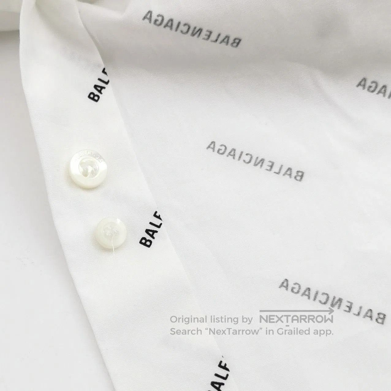 Balenciaga Balenciaga XS Cotton Logo Print Button. Size US XS / EU 42 / 0 - 1 Thumbnail