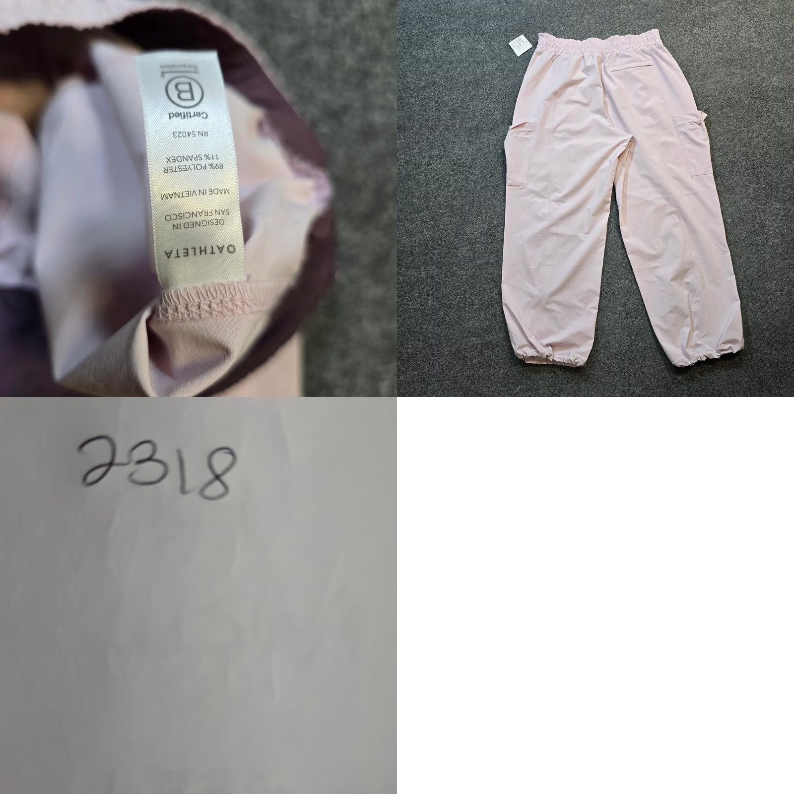 Athleta Athleta Pants Womens Large Purple Stay Fly Joggers Cargo Pull On Casual Size 36" / US 14 / IT 50 - 8 Thumbnail