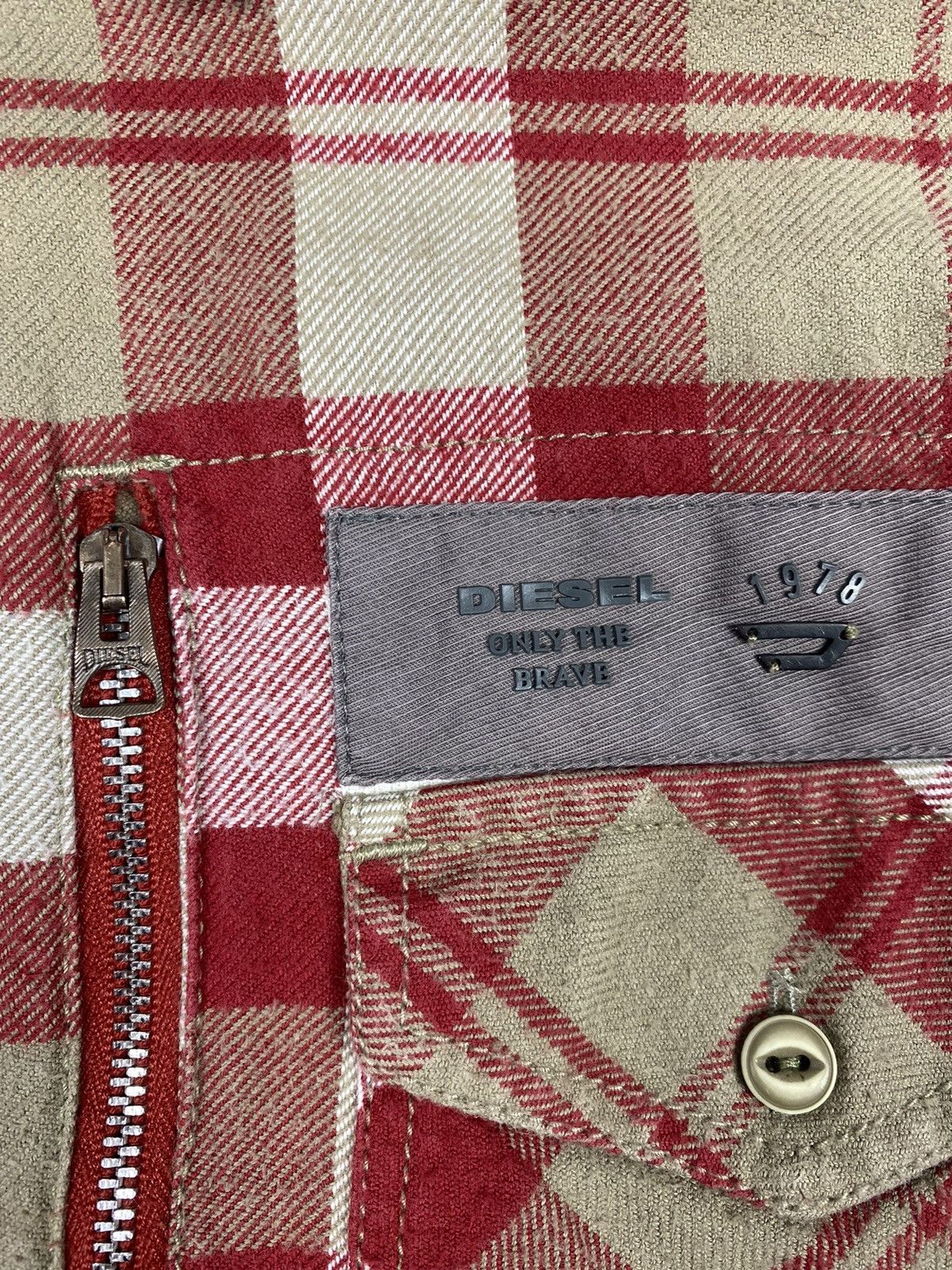 Diesel Diesel Designer Checkered Overshot Jacket Bomber Size US L / EU 52-54 / 3 - 10 Thumbnail