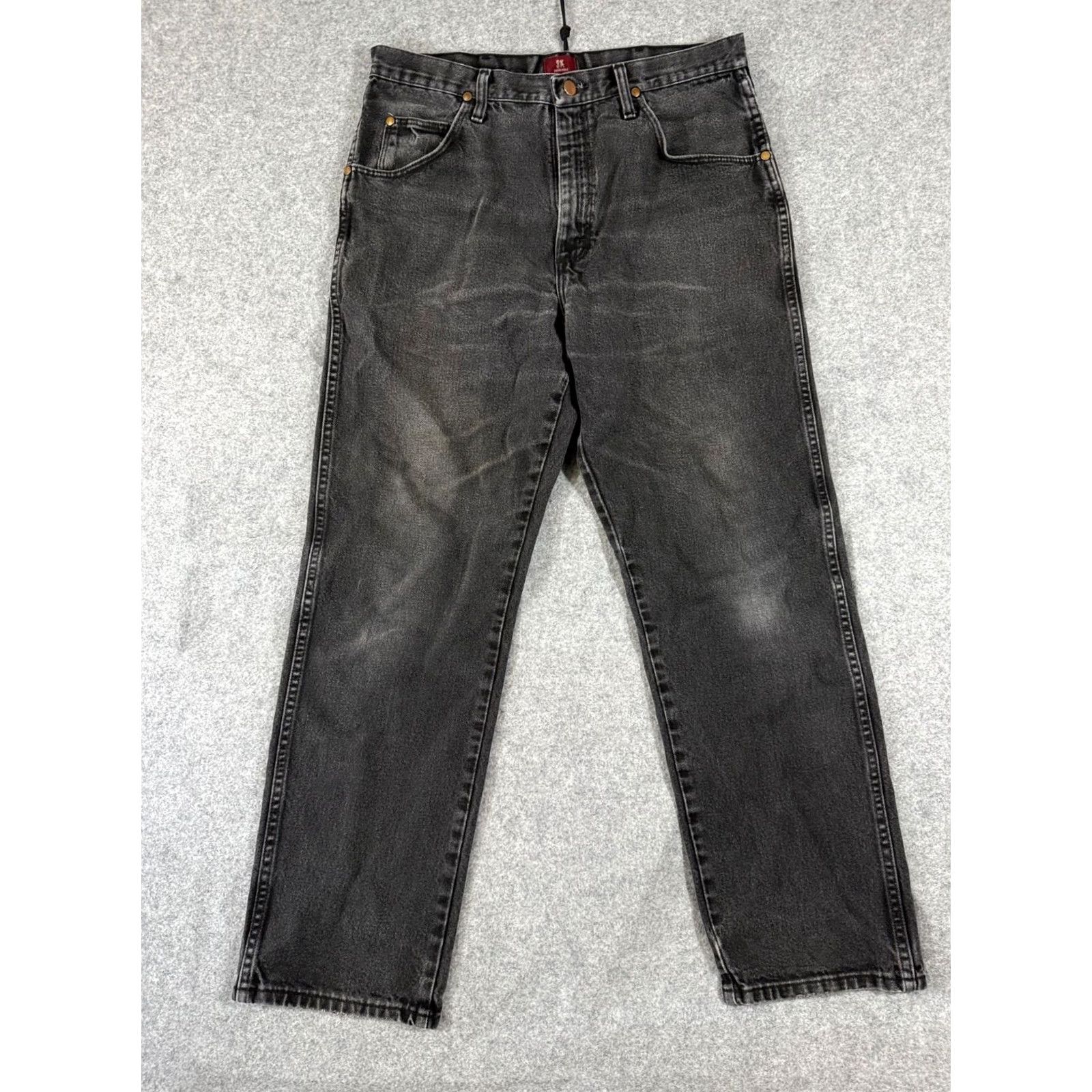Wrangler Wrangler Cowboy Cut Jeans Mens 35x32 Gray Denim Relaxed Fit 90s Western Pockets Jeans Regular Mens Size US 35 - 3 Thumbnail