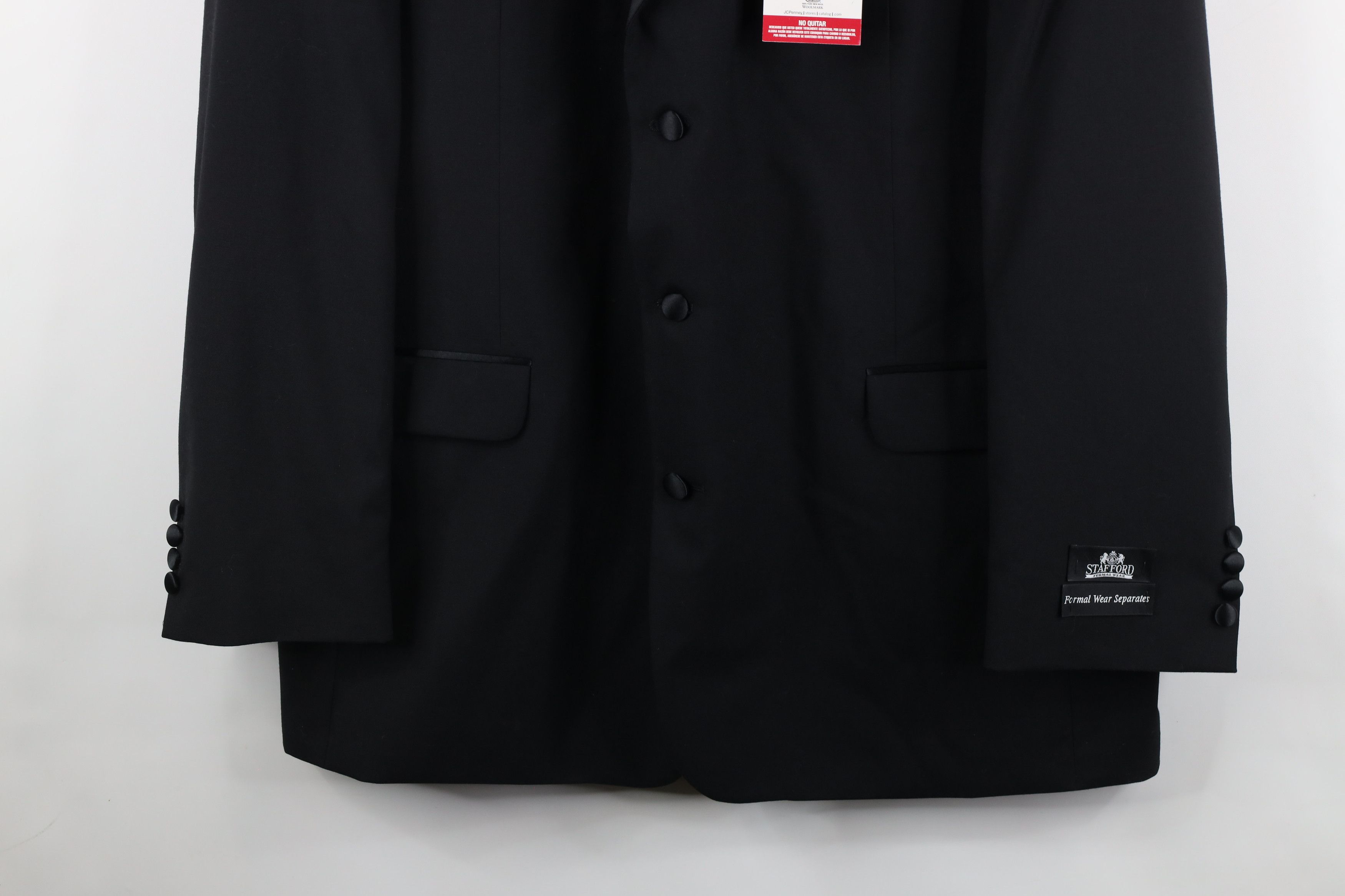 Vintage New Stafford Prom Wedding Tuxedo Suit Coat Jacket Black Size US L / EU 52-54 / 3 - 3 Thumbnail