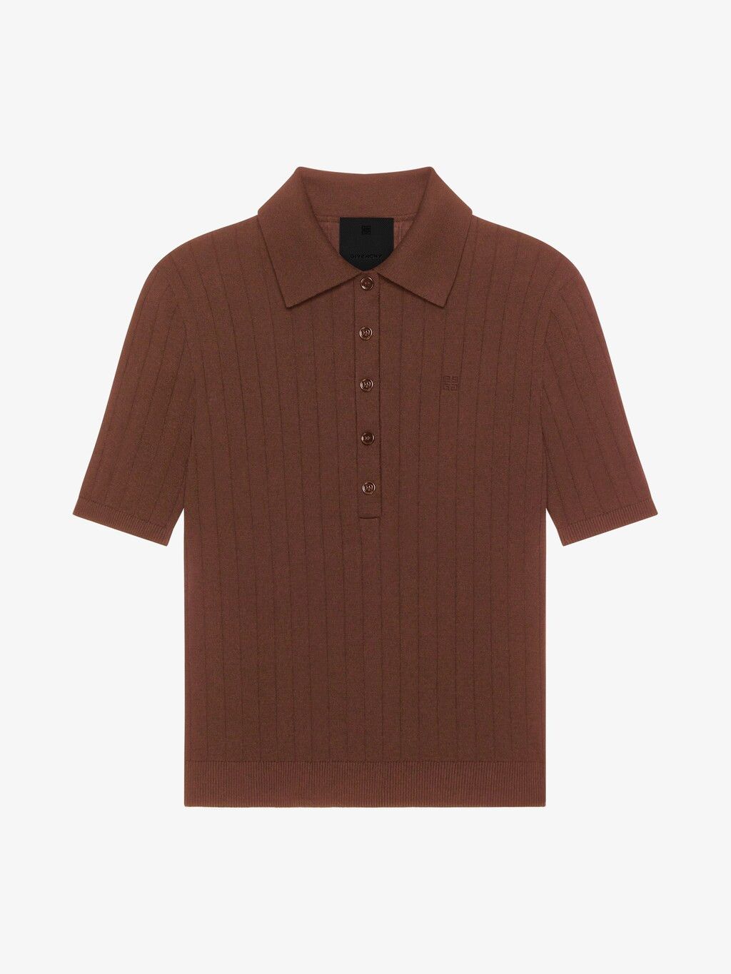 o1srvl11e0125 Polo Sweater In Wool in Moka Brown