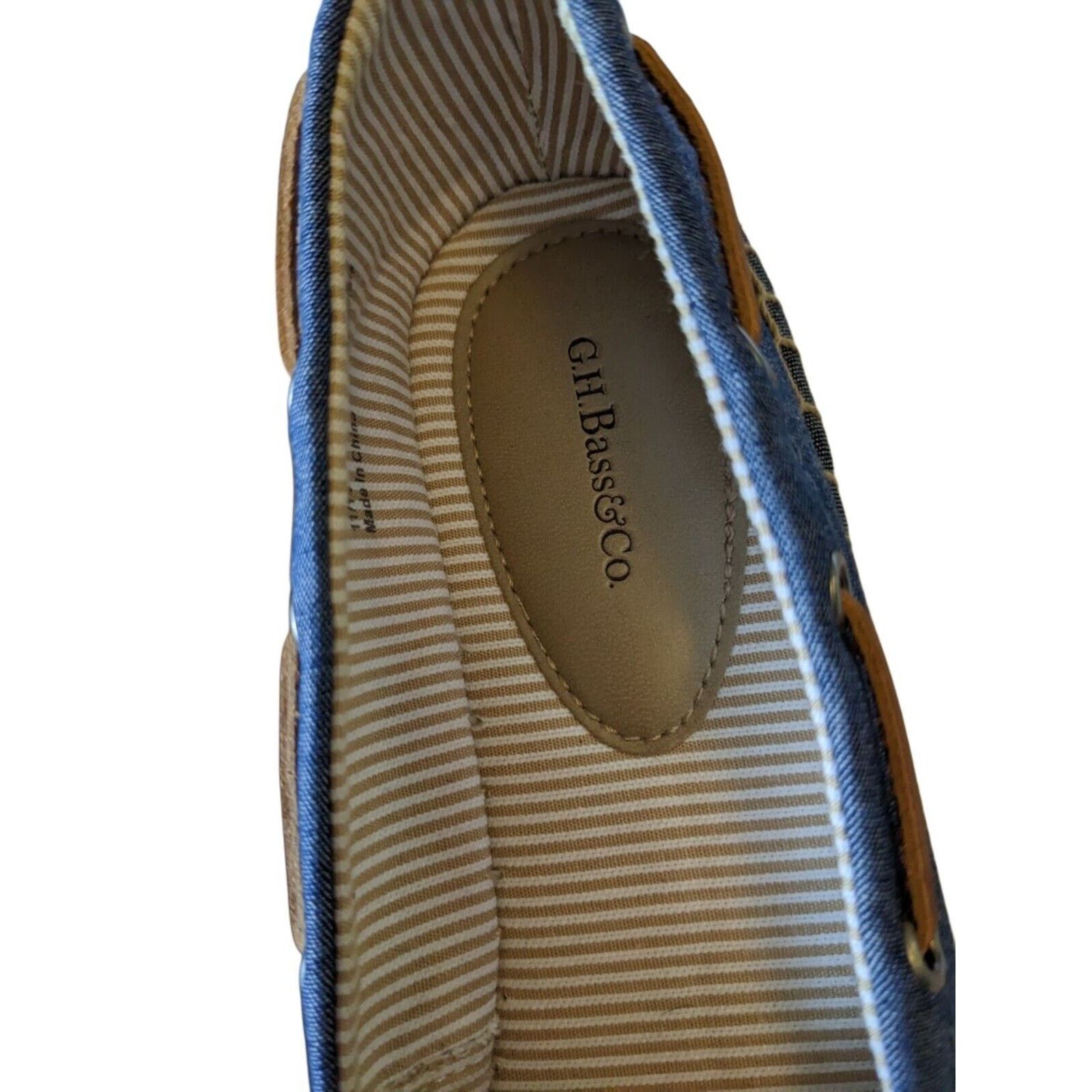 Bass Bass Women's Denim Slip-on Shoes Rope Trim Sneaker Sz 9.5 Size US 9.5 / IT 39.5 - 3 Thumbnail
