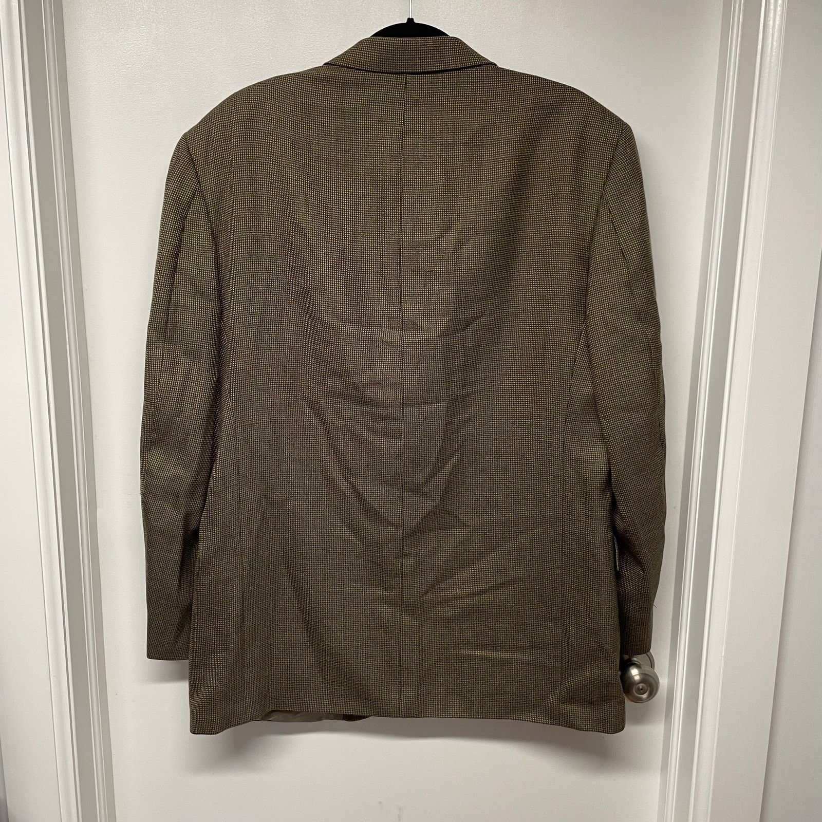 Oscar De La Renta Oscar de la Renta Brown Tweed Suit Jacket Blazer 42R Wool Size 42R - 2 Thumbnail