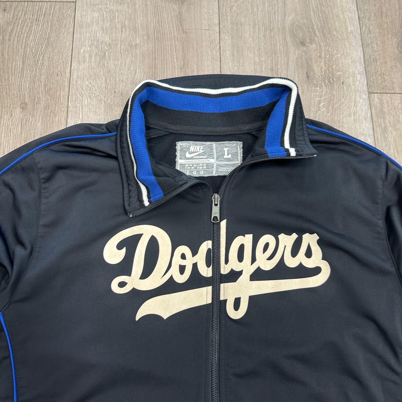 MLB × Nike Nike Los Angeles Dodgers track jacket Full Zip Black Blue Size US L / EU 52-54 / 3 - 3 Thumbnail