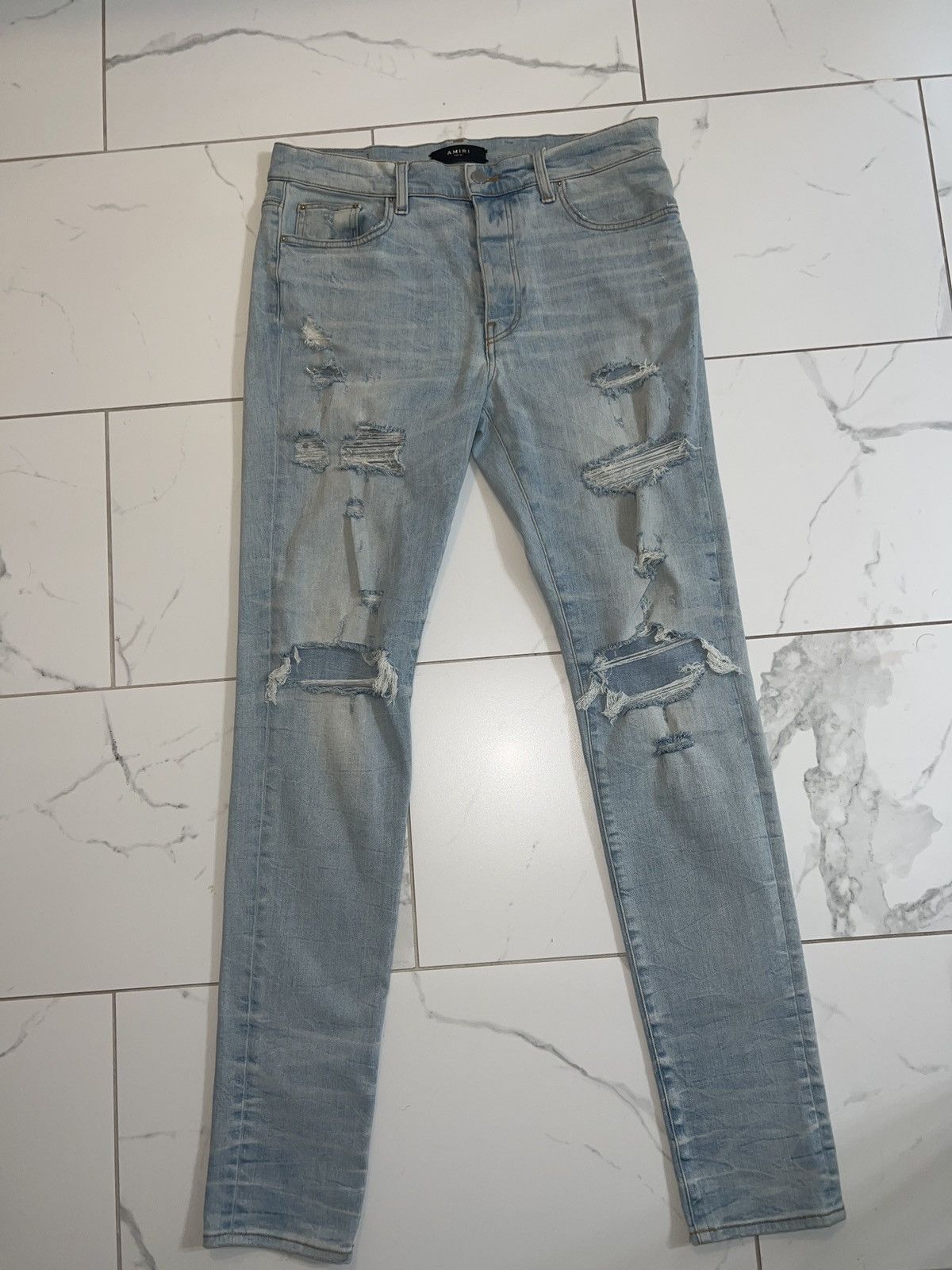 Amiri light blue amiri jeans Size US 34 / EU 50 - 2 Thumbnail