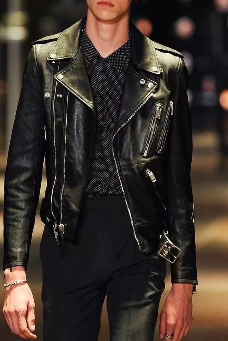 Saint Laurent Paris Saint Laurent Lambskin Multi-Zip Leather Jacket-2506 Size US L / EU 52-54 / 3 - 9 Thumbnail