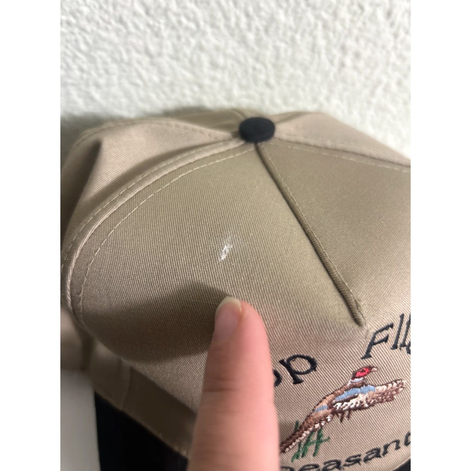 J Brand VINTAGE Nissin Brand Snapback Hat Beige Black Top Flight Pheasants Men Adjustable Beige Black Hat Snapback Men Size US M / EU 48-50 / 2 - 6 Thumbnail