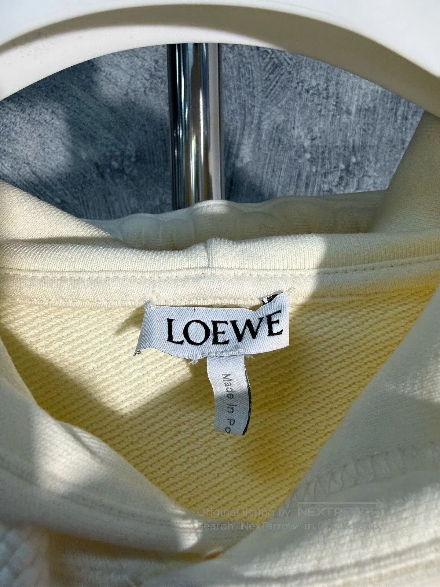 Loewe LOEWE Beige Leather Patch Loose Hoodie. Size US S / EU 44-46 / 1 - 3 Thumbnail