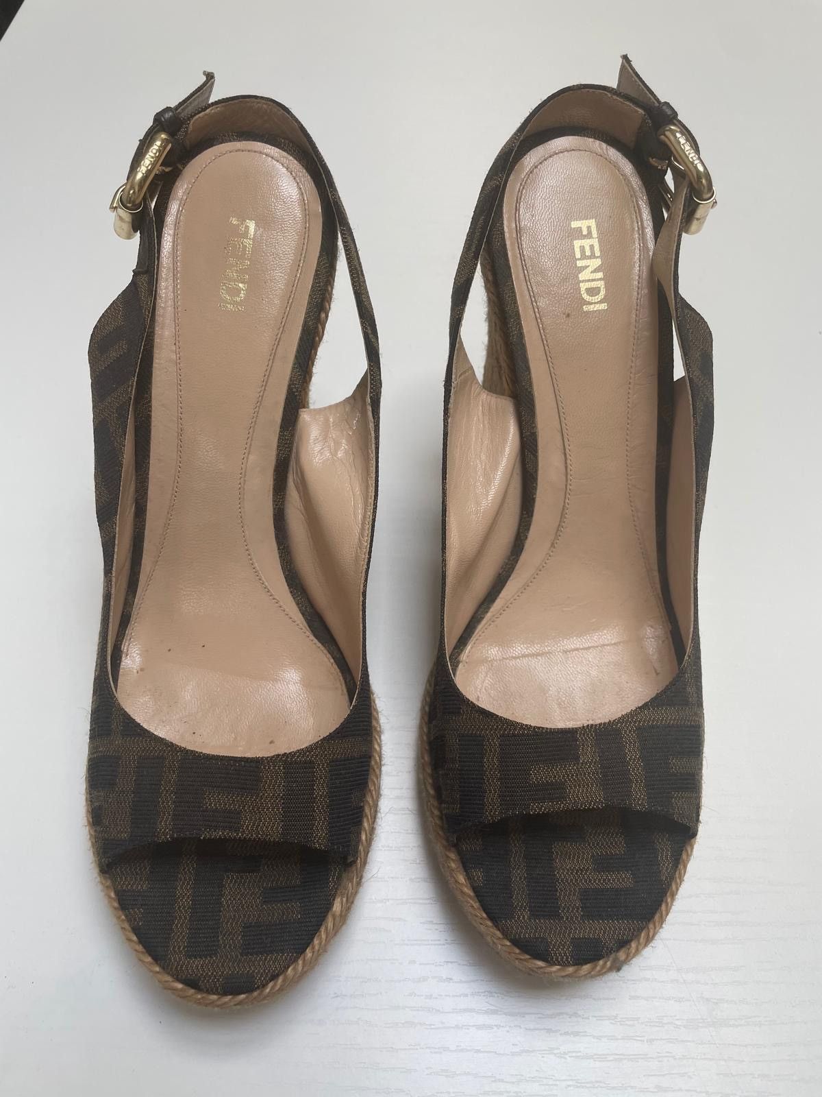Fendi Fendi Zucca Wedge Espadrille Size US 8 / IT 38 - 2 Thumbnail