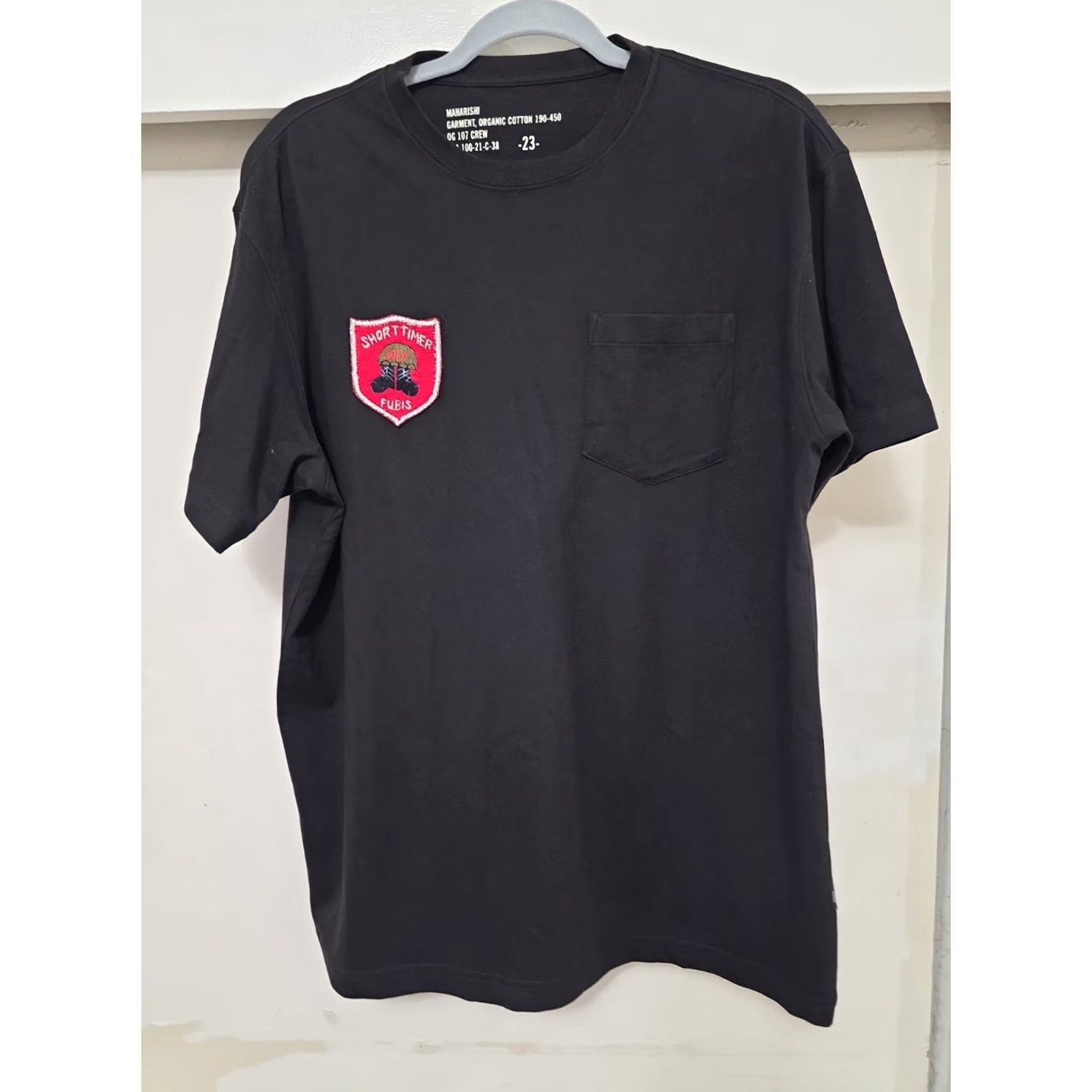 Maharishi T-Shirt Adult Medium Black Short Sleeve Embroidered Patch Pocket 90s Streetwear Designer Japan Art Classic Unisex Adults New, Men's — image 4 of 6