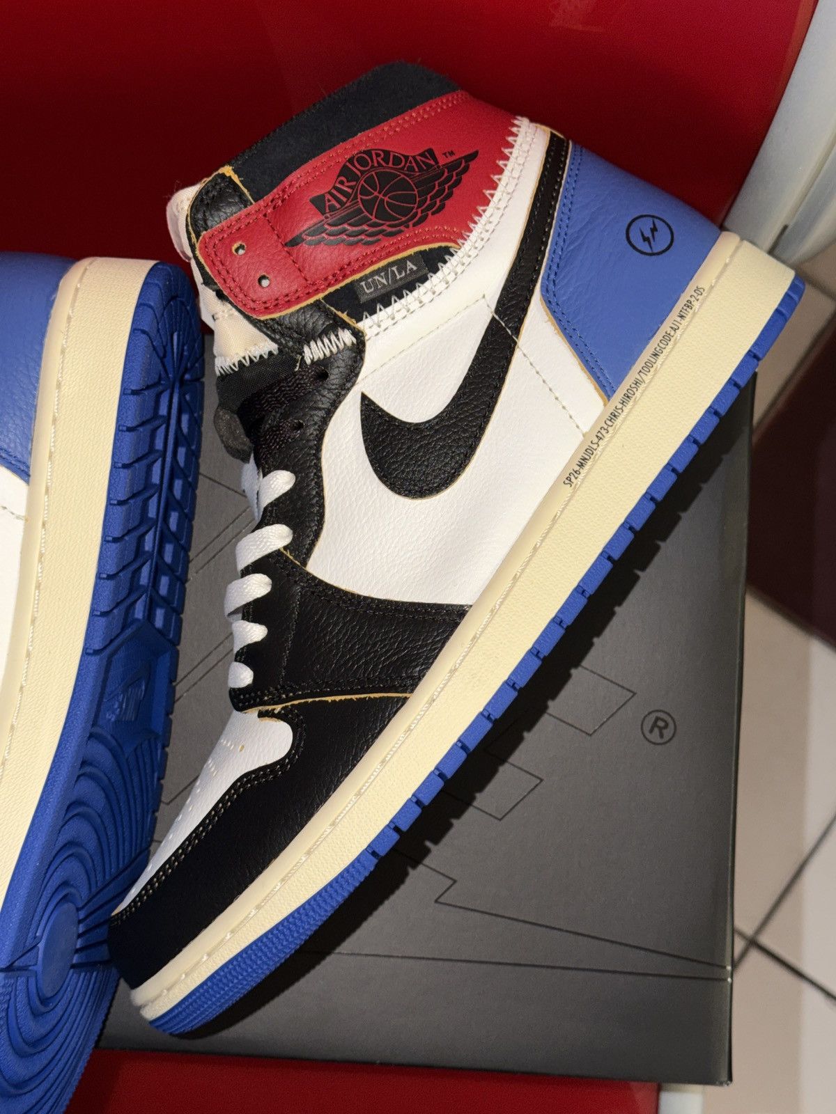 Fragment Design × Nike Nike Jordan 1 x Fragment x Union LA High Retro Shoes Size US 10.5 / EU 43-44 - 5 Thumbnail