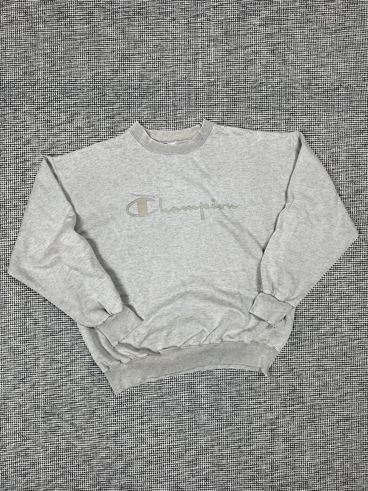 Champion 80s champion boxy gray crewneck sweatshirt American Size US XL / EU 56 / 4 - 1 Thumbnail