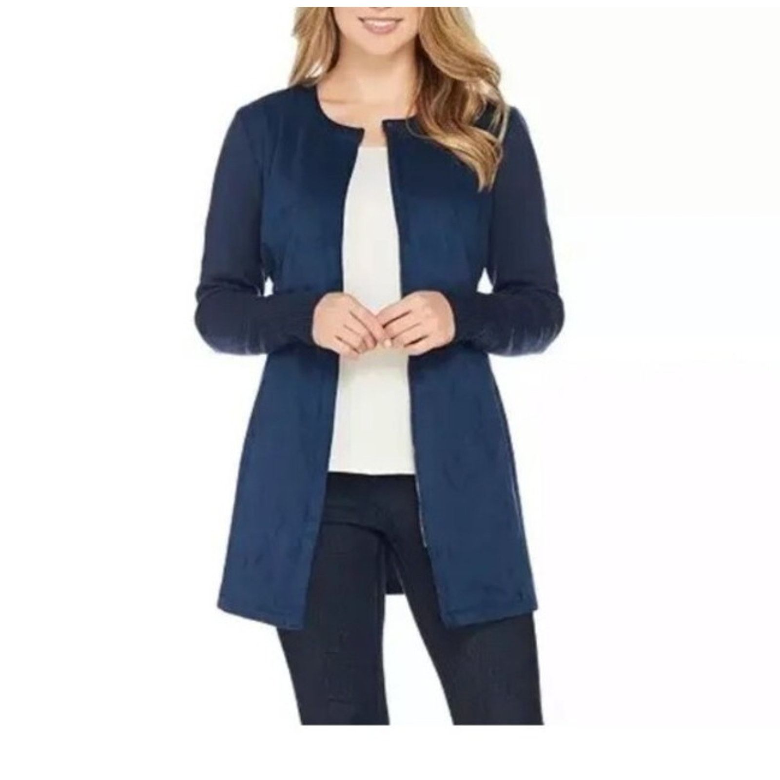 Halston H by Halston Women Tunic Blazer w/ Knit Size 18W A001601 Size ONE SIZE - 1 Thumbnail