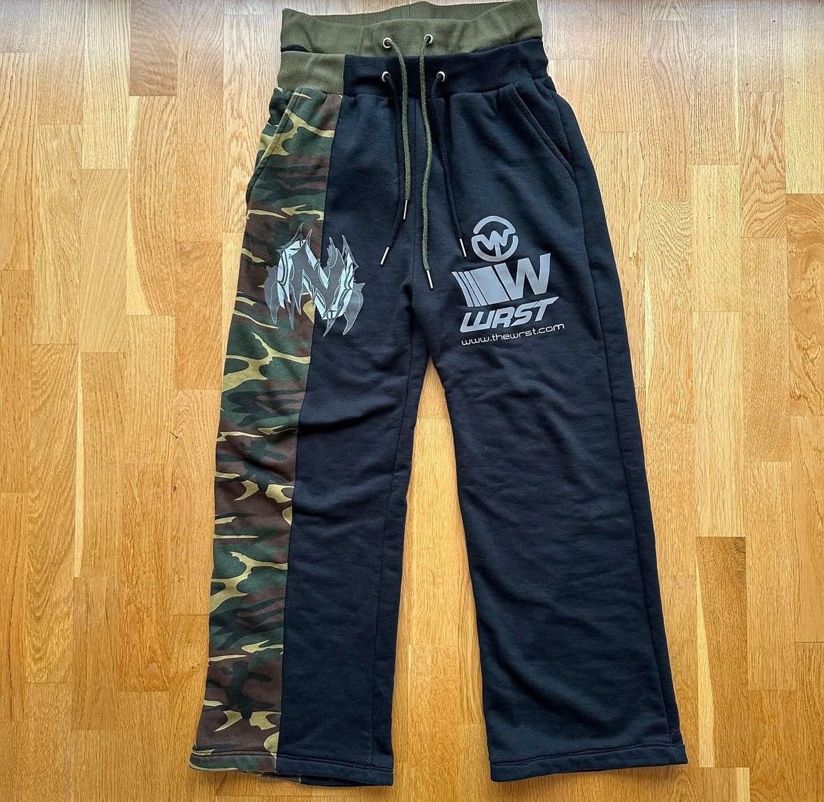 Japanese Brand × Vintage Black camo Nightclub double waisted 3m sweats Size US 32 / EU 48 - 1 Thumbnail