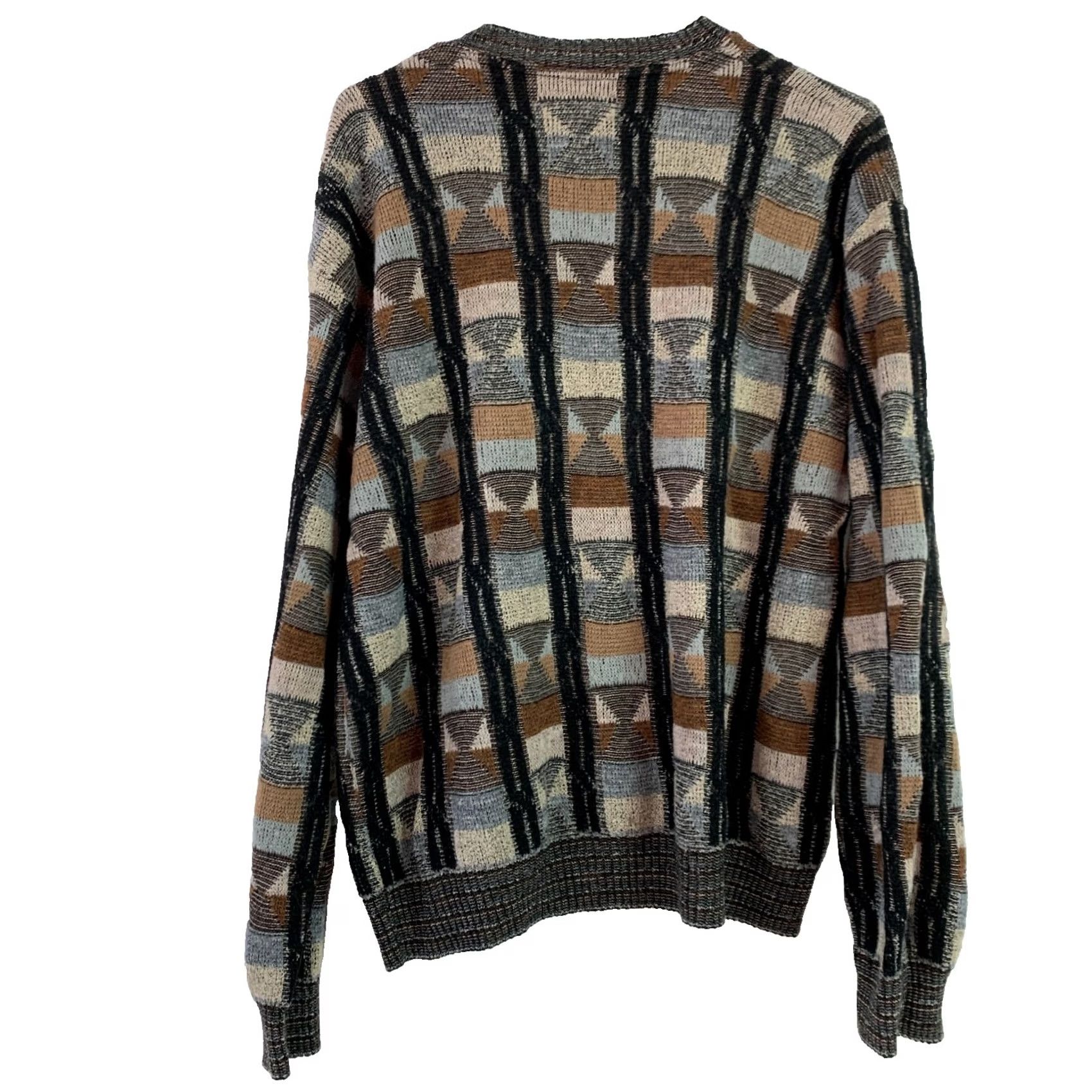 Vintage VINTAGE Lamberti Wool Blend Italy Geometric Sweater XL Indie Sleaze Size US XL / EU 56 / 4 - 6 Thumbnail