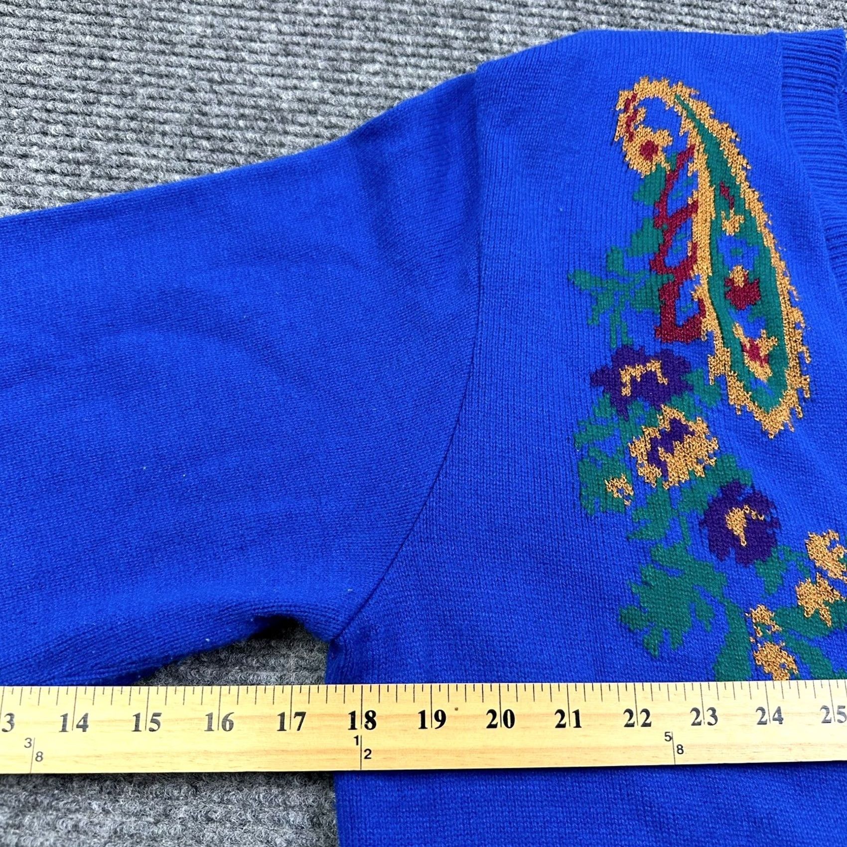 Vintage VINTAGE Southern Lady Button Up Cardigan Sweater Womens 2X Plus Size Knit Blue 90s Size XXL / US 16-18 / IT 52-54 - 7 Thumbnail