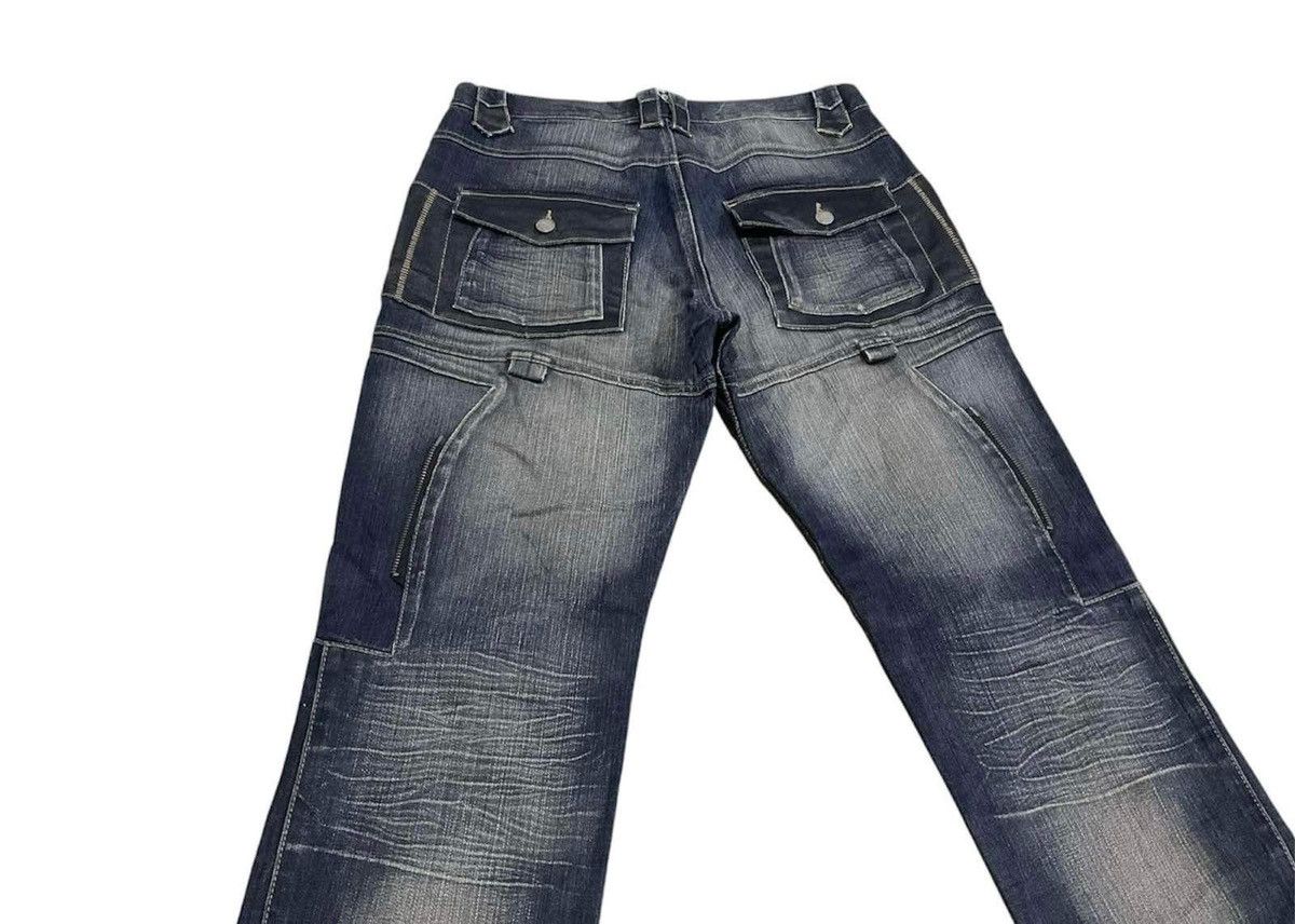 If Six Was Nine × Le Grande Bleu (L.G.B.) × PPFM 🔥Sick Y2K PPFM Panelled Layer Leather Denim Zipper Size US 33 - 9 Thumbnail