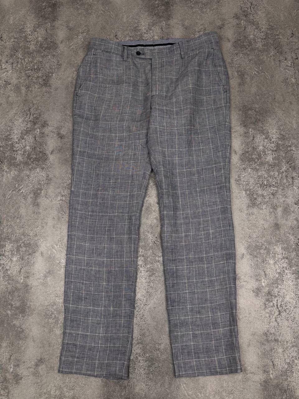 Hackett Hackett London Men Linen Suit Slim Fit Grey Size L Size 36R - 10 Thumbnail