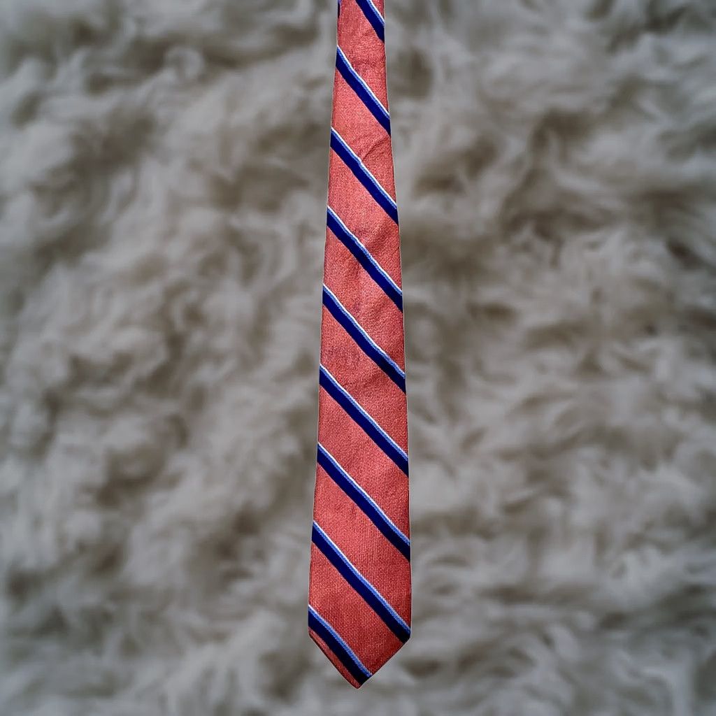Brooks Brothers Brooks Brothers Mens Tie Pink Blue Striped Preppy Old Money Professional Neck Tie Size ONE SIZE - 1 Thumbnail