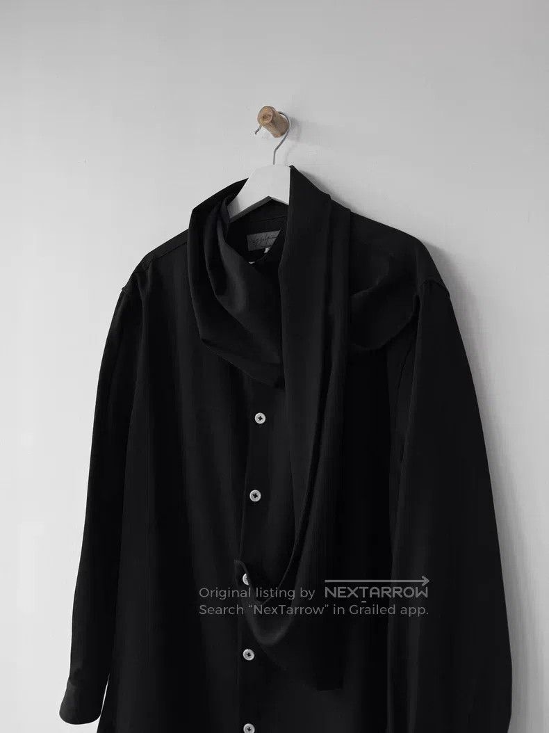 Yohji Yamamoto Yohji Yamamoto 19AW Show White Button Ribbon Shirt Size US M / EU 48-50 / 2 - 5 Thumbnail