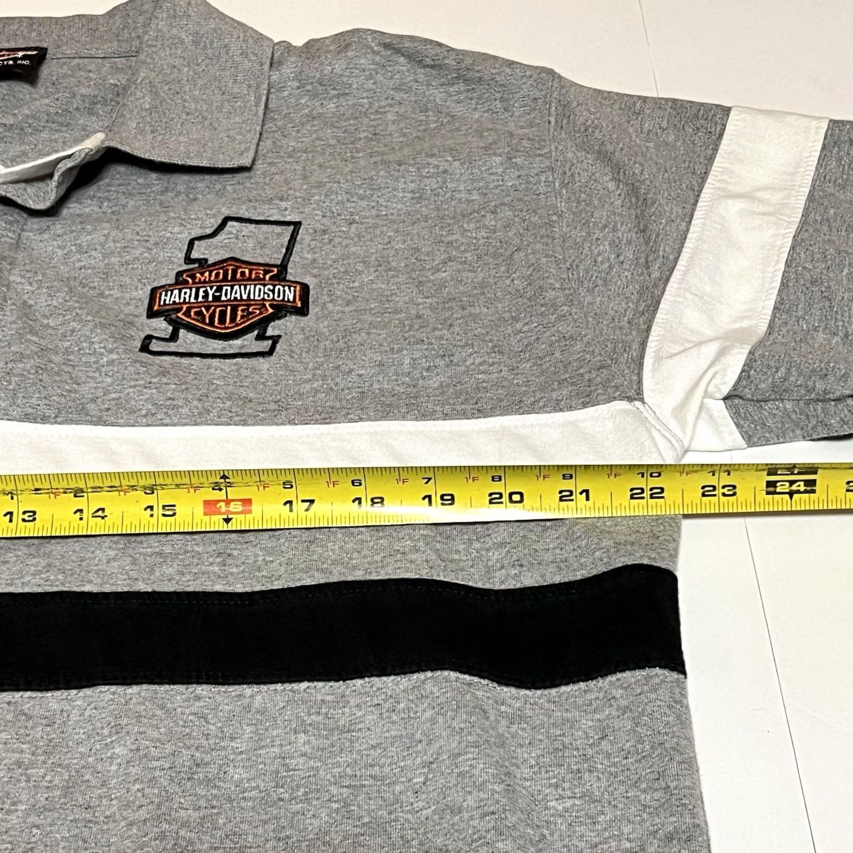 Harley Davidson Harley-Davidson Polo Shirt Mens Large Embroidered Gray 100% Cotton Casual Short Sleeve Shirt Size US L / EU 52-54 / 3 - 7 Thumbnail