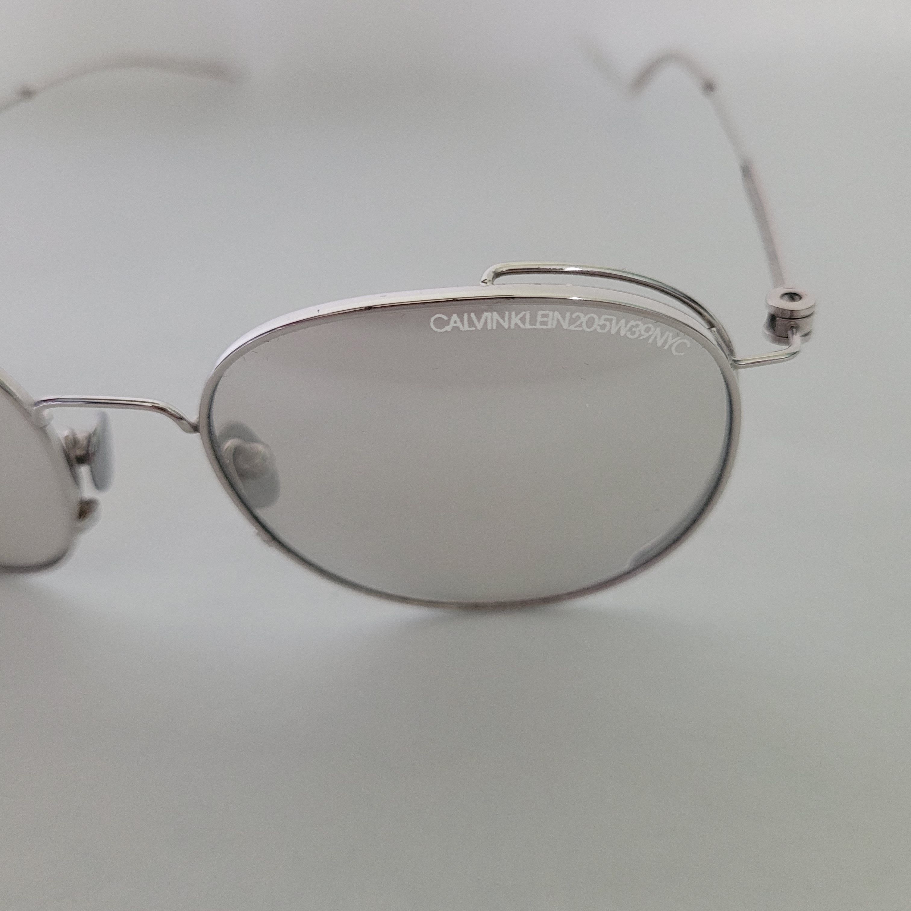 Calvin Klein × Calvin Klein 205W39NYC × Raf Simons Calvin Klein 205W39NYC by Raf Simons titanium sunglasses Size ONE SIZE - 7 Thumbnail