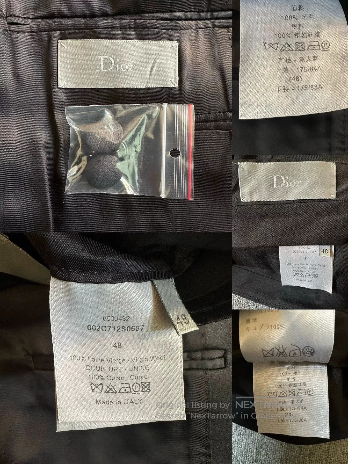 Dior Dior Silk Peak Lapel Smoking Suit Set. Size US M / EU 48-50 / 2 - 9 Thumbnail