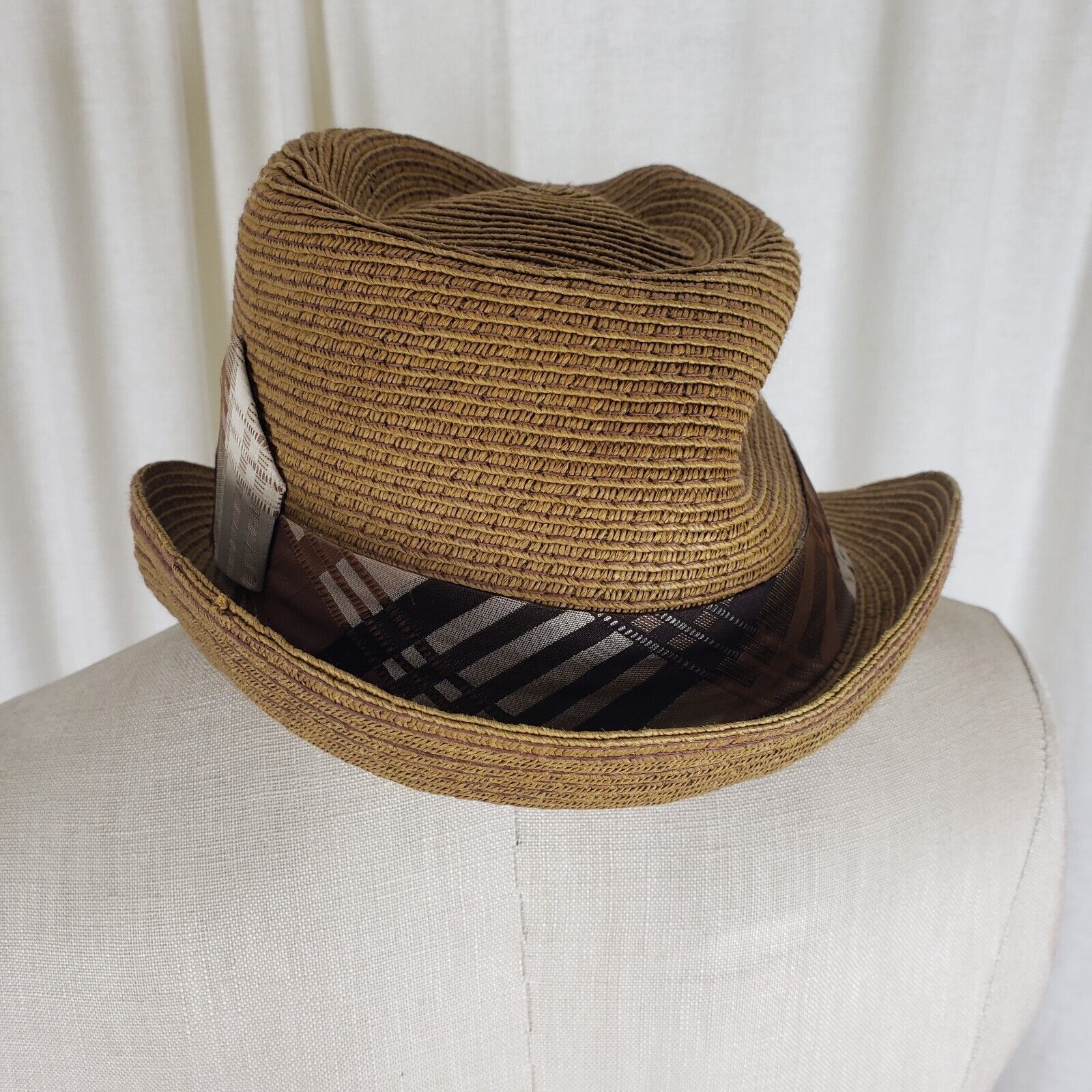 Bailey Hats Vtg Bailey of Hollywood Straw Fidora Hat S Meyer the Hatter Size ONE SIZE - 4 Thumbnail