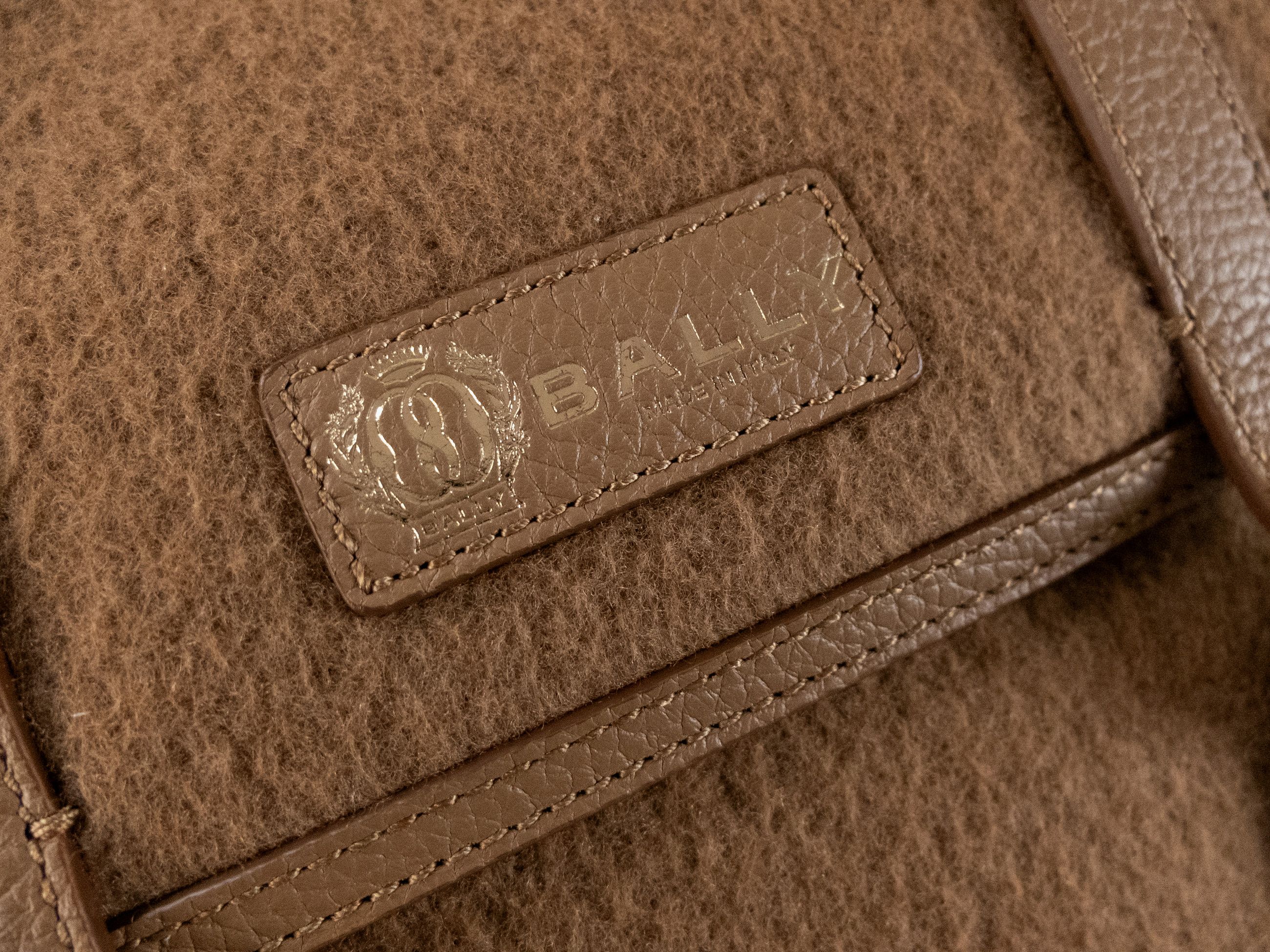 Bally BALLY Switzerland brown wool cashmere leather messenger bag Size ONE SIZE - 9 Thumbnail