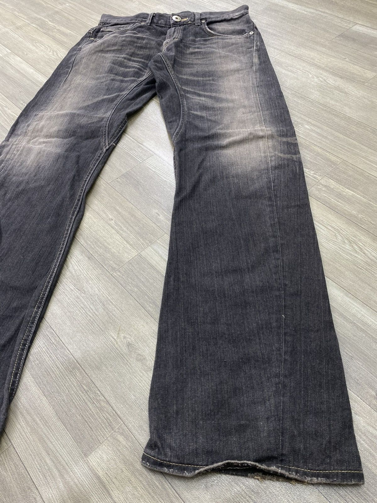 If Six Was Nine Vintage Lee Clawmark Faded Lgb Style Flared Jeans Y2K Size US 32 / EU 48 - 4 Thumbnail