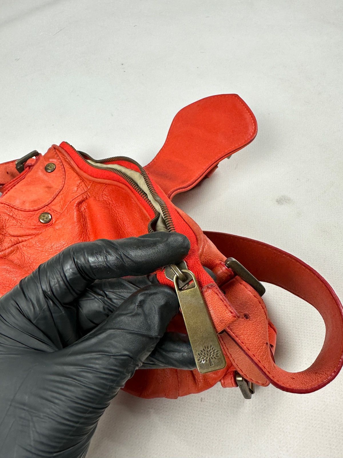 Mulberry Vintage Mulberry Faded Orange Leather Shoulder Bag Handbag Size ONE SIZE - 22 Thumbnail