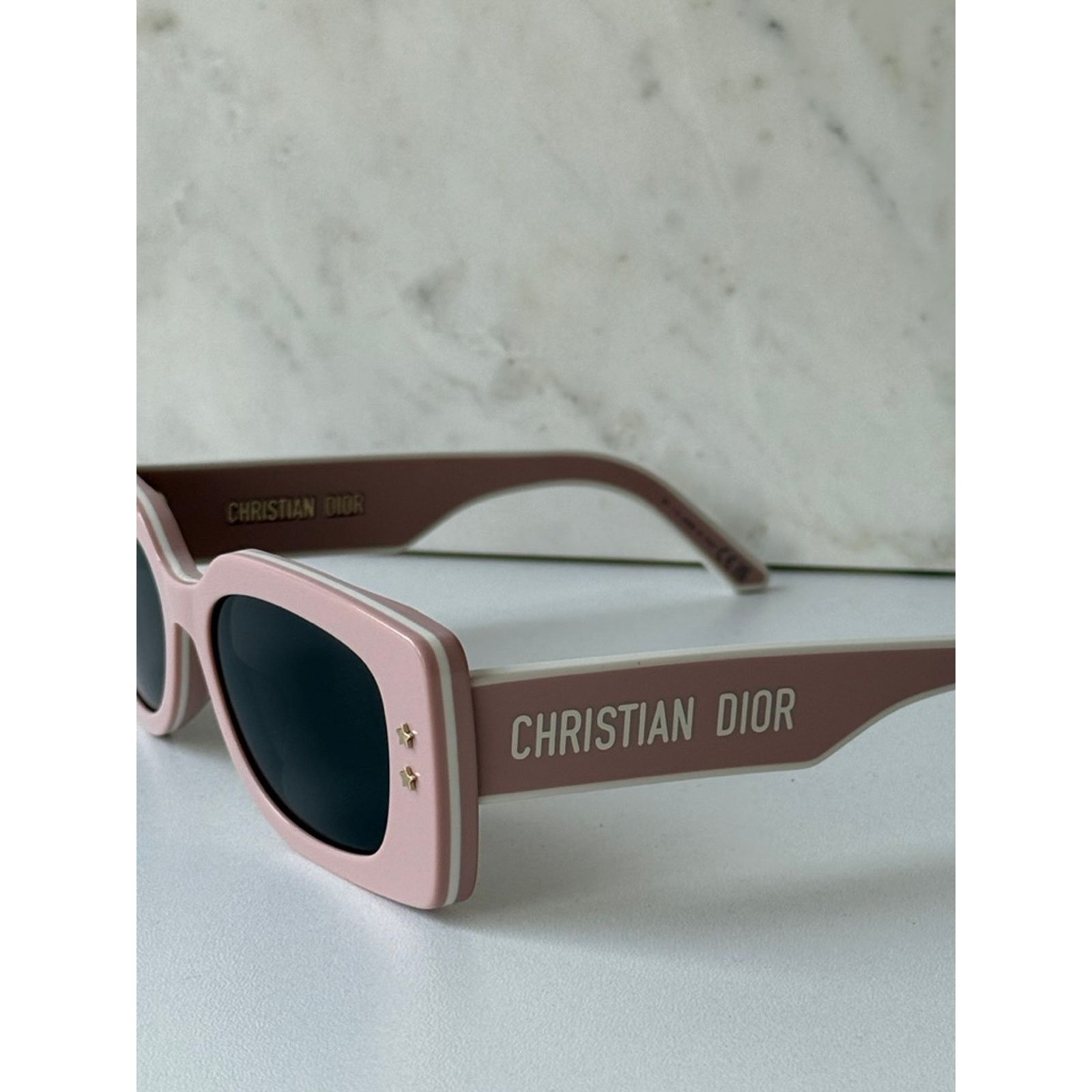 Dior NEW Dior Pacific S1U Logo Sunglasses in Mauve Powder Pink Size ONE SIZE - 6 Thumbnail