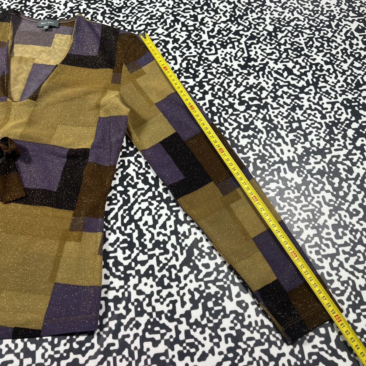 Japanese Brand Vintage Y2K Marc Aurel Checked Mesh Japanese Longsleeve Size S / US 4 / IT 40 - 16 Thumbnail