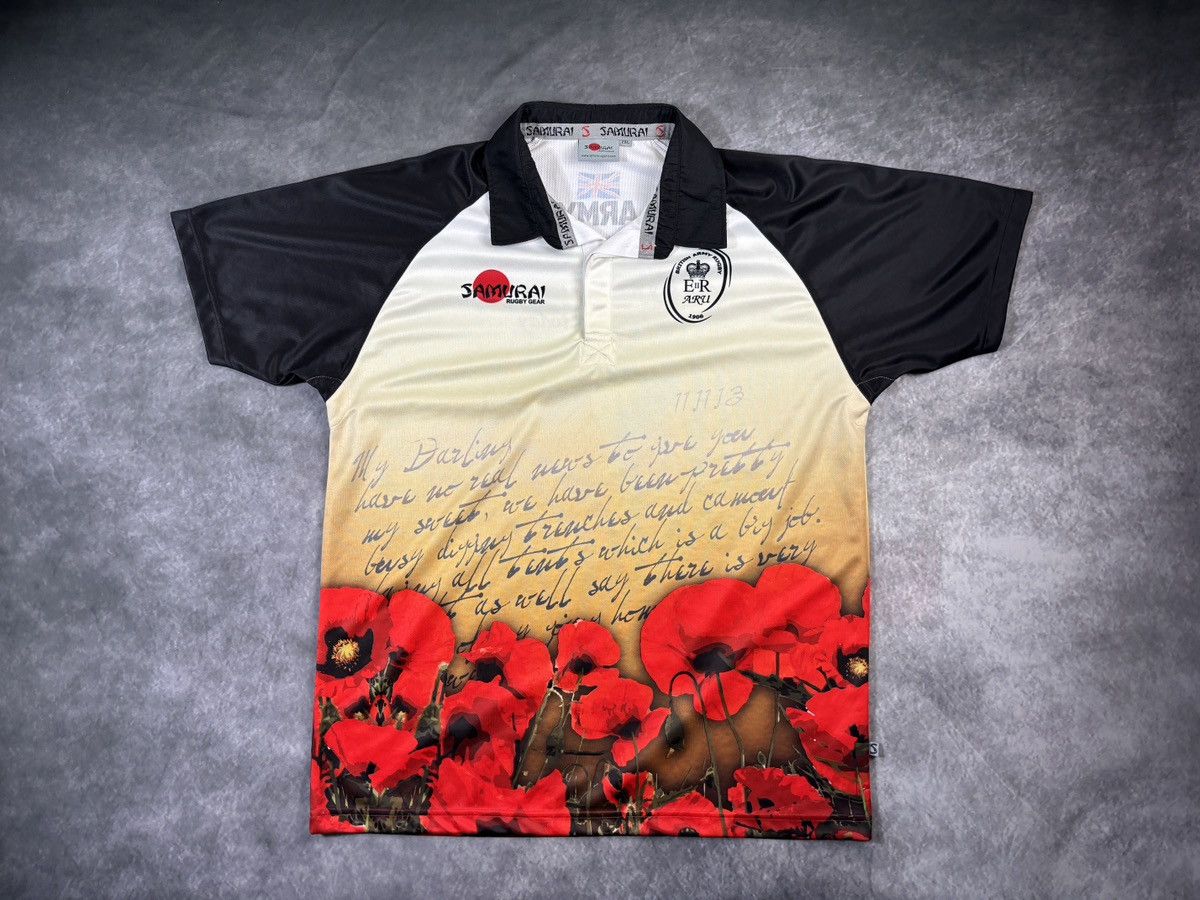 Japanese Brand × Samurai Jeans × Vintage Vintage Rugby Shortsleeve Polo Shirt Samurai Sportswear XL Size US XXL / EU 58 / 5 - 11 Thumbnail