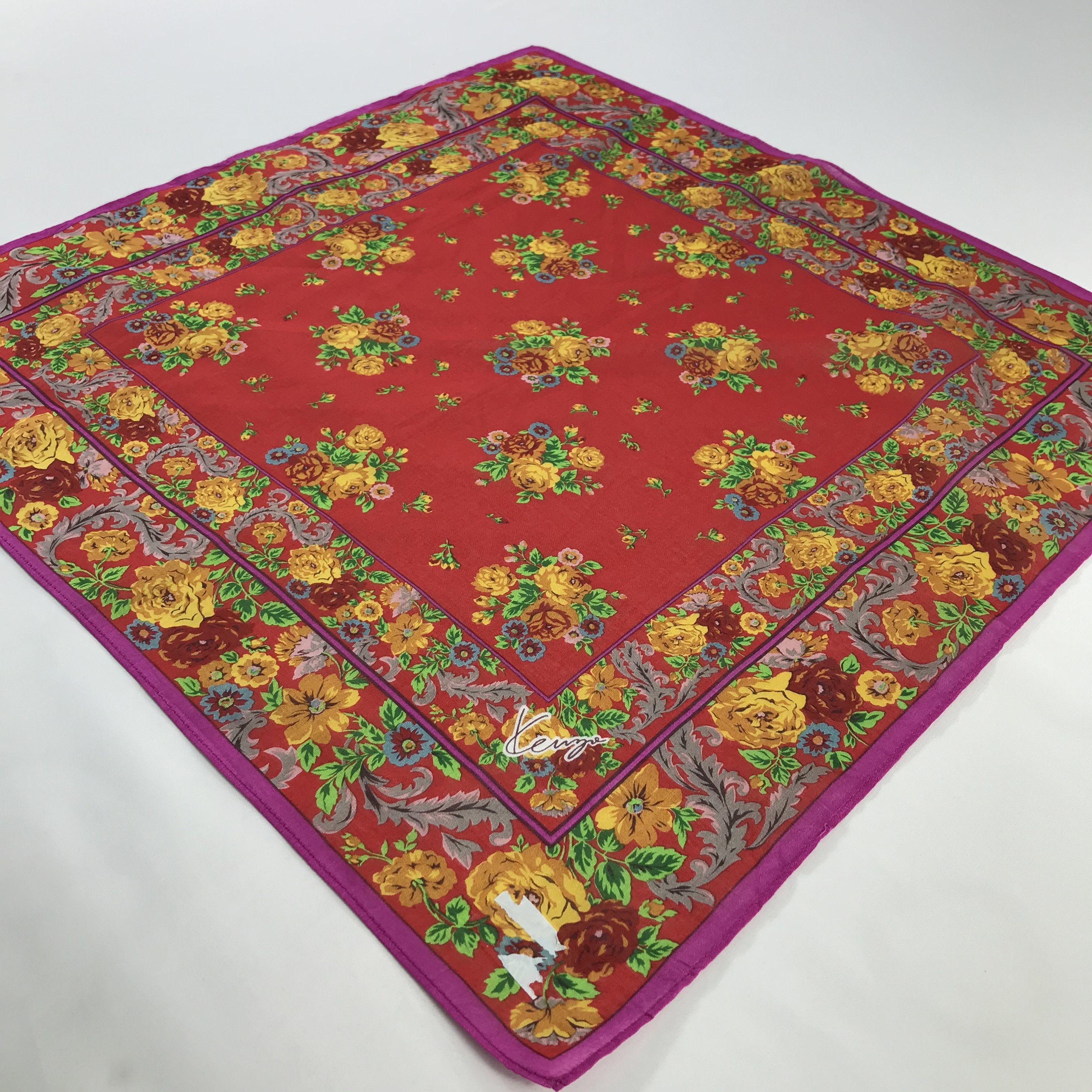 Kenzo × Vintage Kenzo Bandana / Handkerchief / Neckerchief - S758 Size ONE SIZE - 2 Thumbnail
