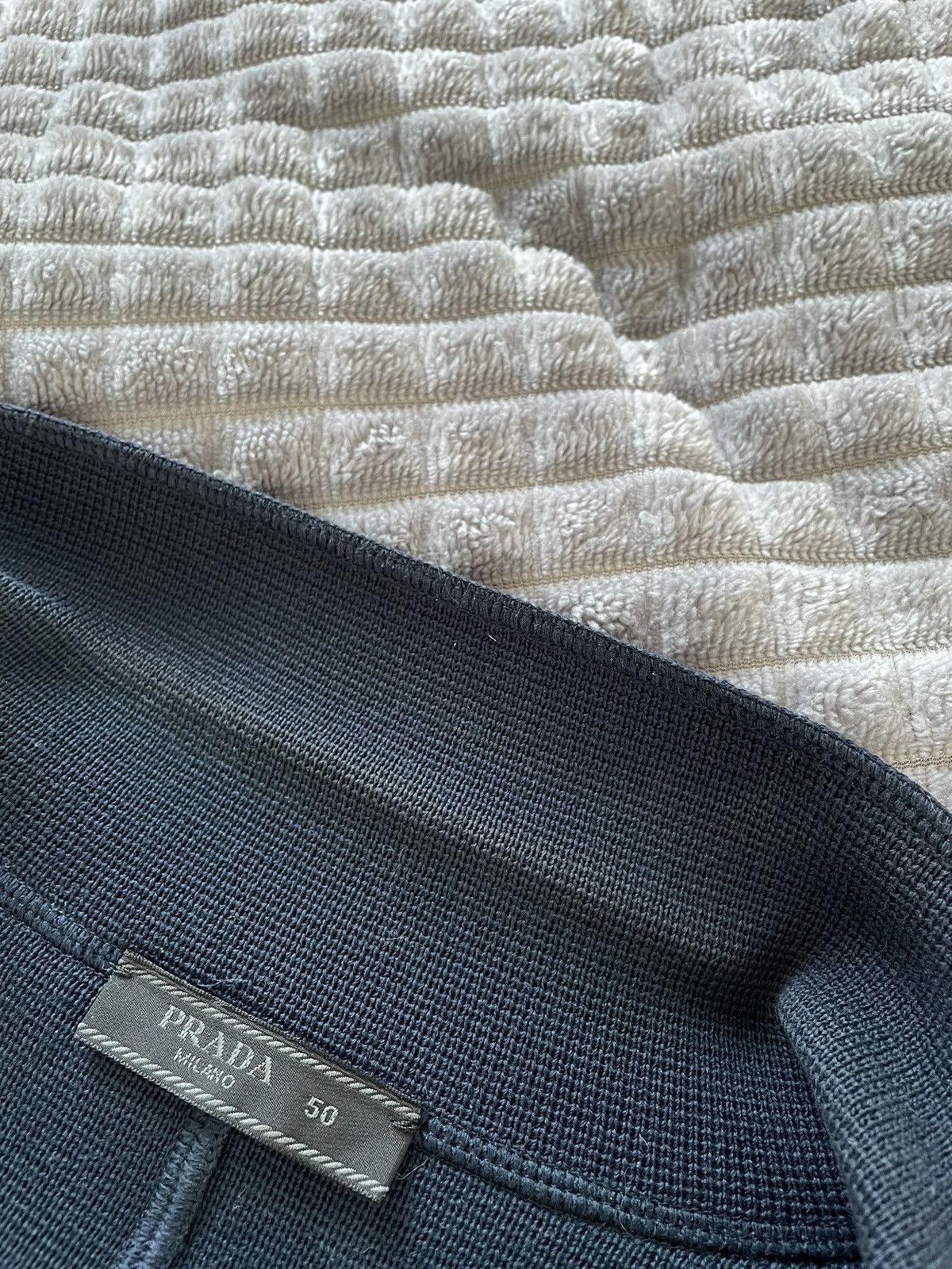 Prada Prada Milano Navy Wool Knitted Blazer Suit Jacket Size 50 Size US M / EU 48-50 / 2 - 9 Thumbnail
