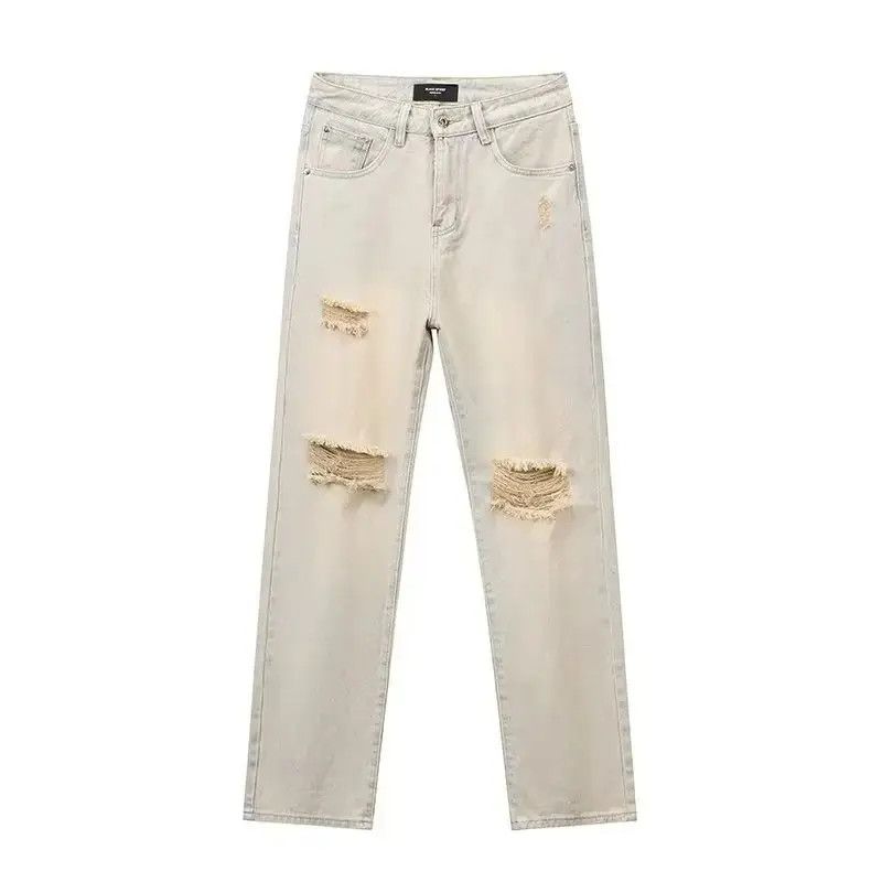 Japanese Brand Straight high street loose ripped jeans Size US 32 / EU 48 - 6 Thumbnail