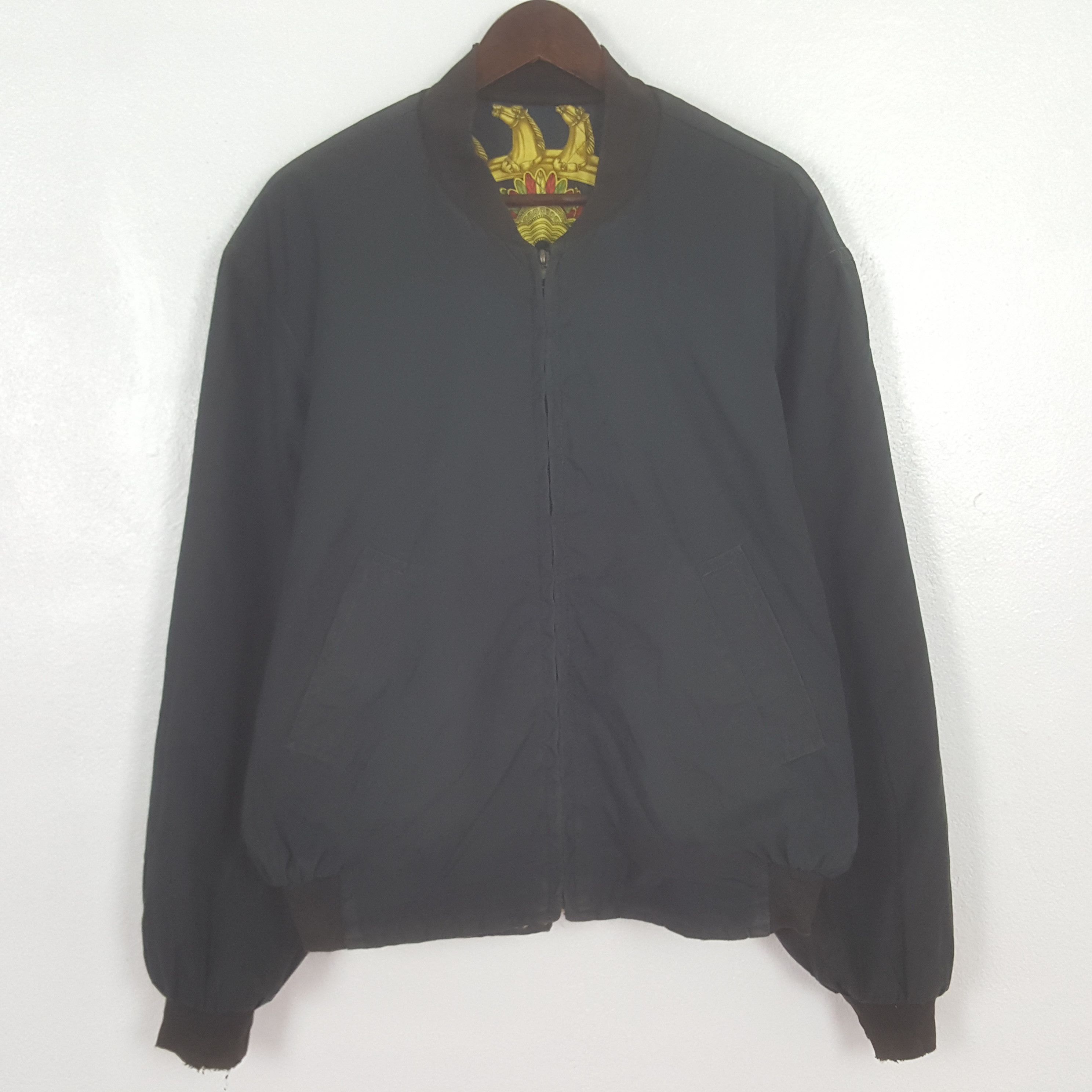 Hermes Vintage Hermes Paris Reversible Silk Aviator Jacket Size US L / EU 52-54 / 3 - 5 Thumbnail