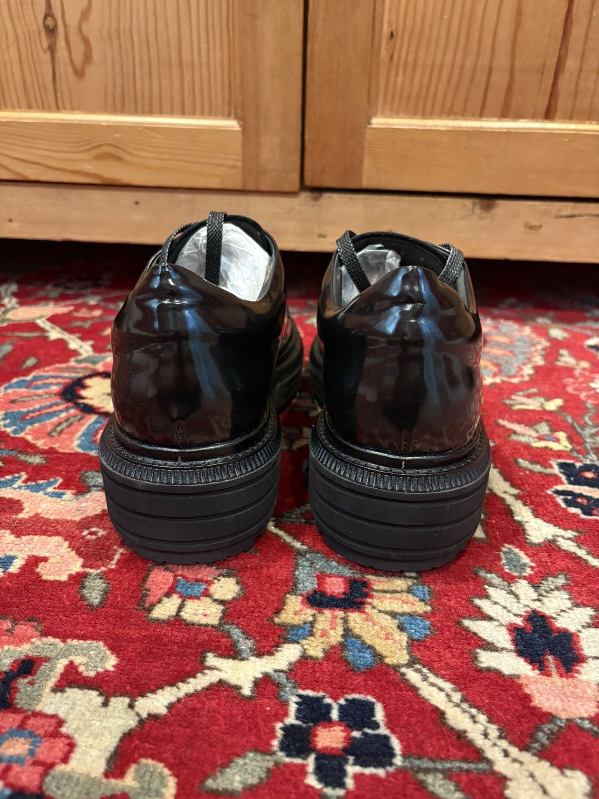 Emporio Armani Armani Black Patent Leather Dress Shoes Size US 9 / EU 42 - 3 Thumbnail