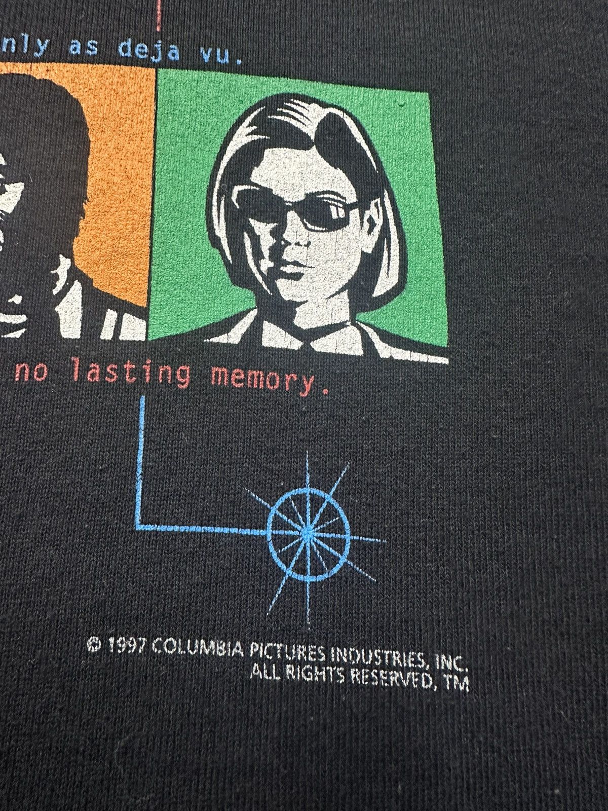 Vintage 1997 Vintage Men In Black Character Line Movie Promo Hoodie Size US XL / EU 56 / 4 - 4 Thumbnail