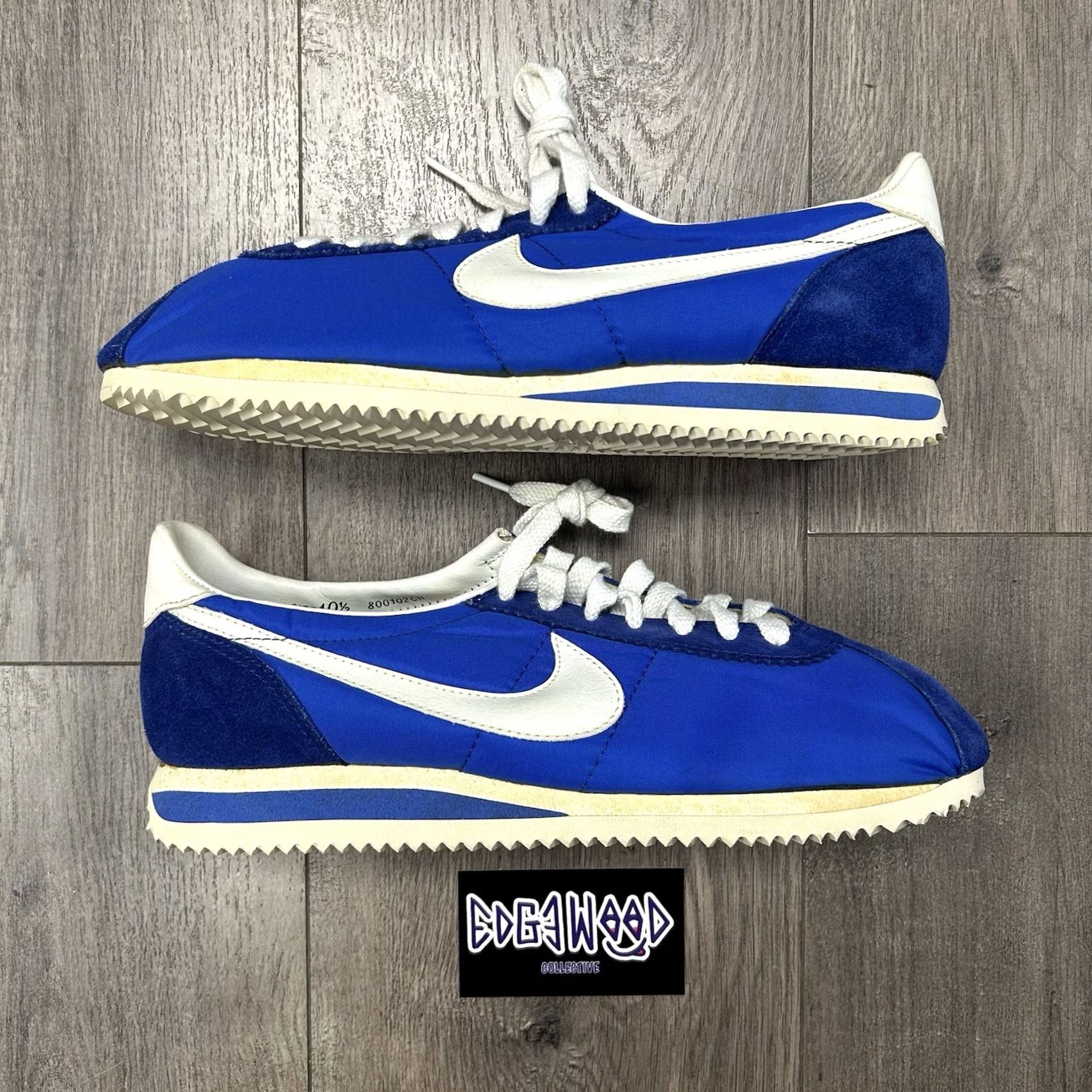 Nike VINTAGE Nike Cortez Blue Made In Taiwan 1980s NBC Sports 10.5 Mens Size US 11 / EU 44 - 3 Thumbnail