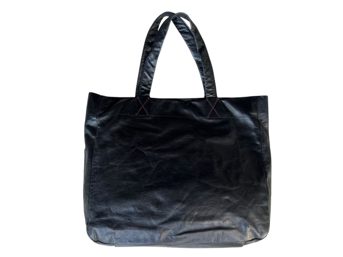 Leather B. Stuff Japan Patina Black Leather Tote Bag Size ONE SIZE - 6 Thumbnail