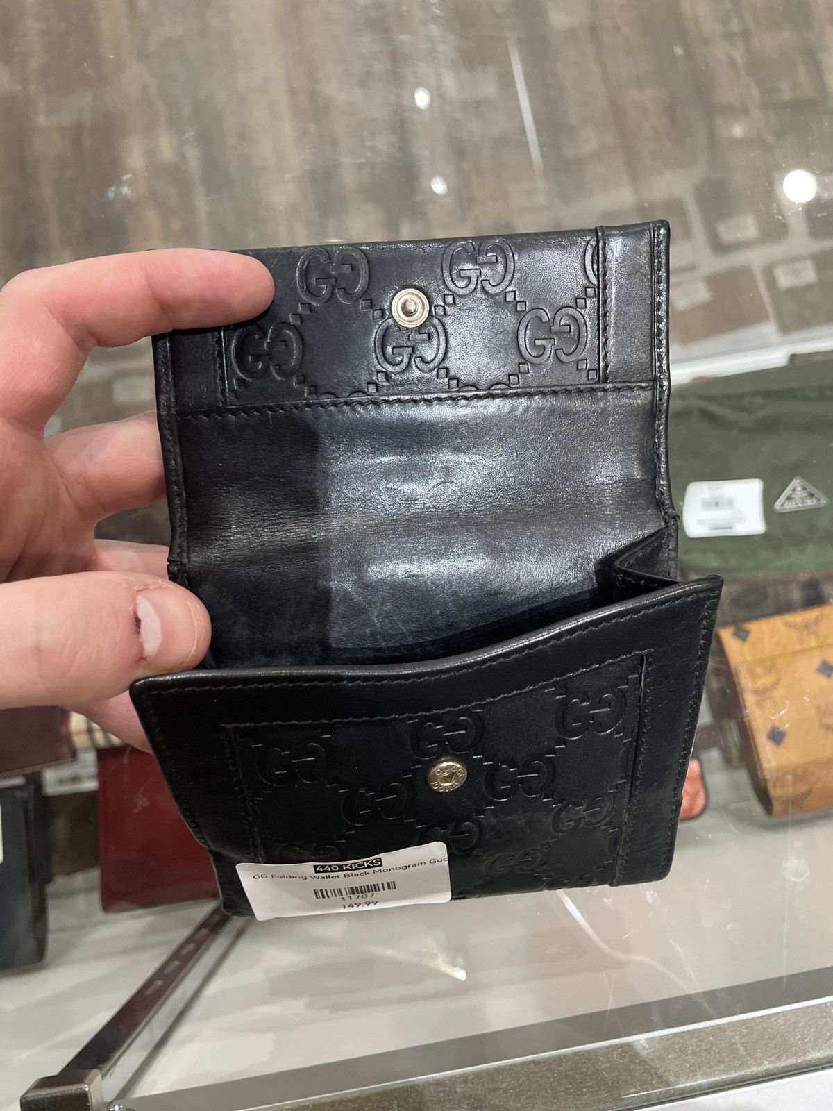 Gucci GG Folding Wallet Black Monogram Gucci Size ONE SIZE - 2 Thumbnail