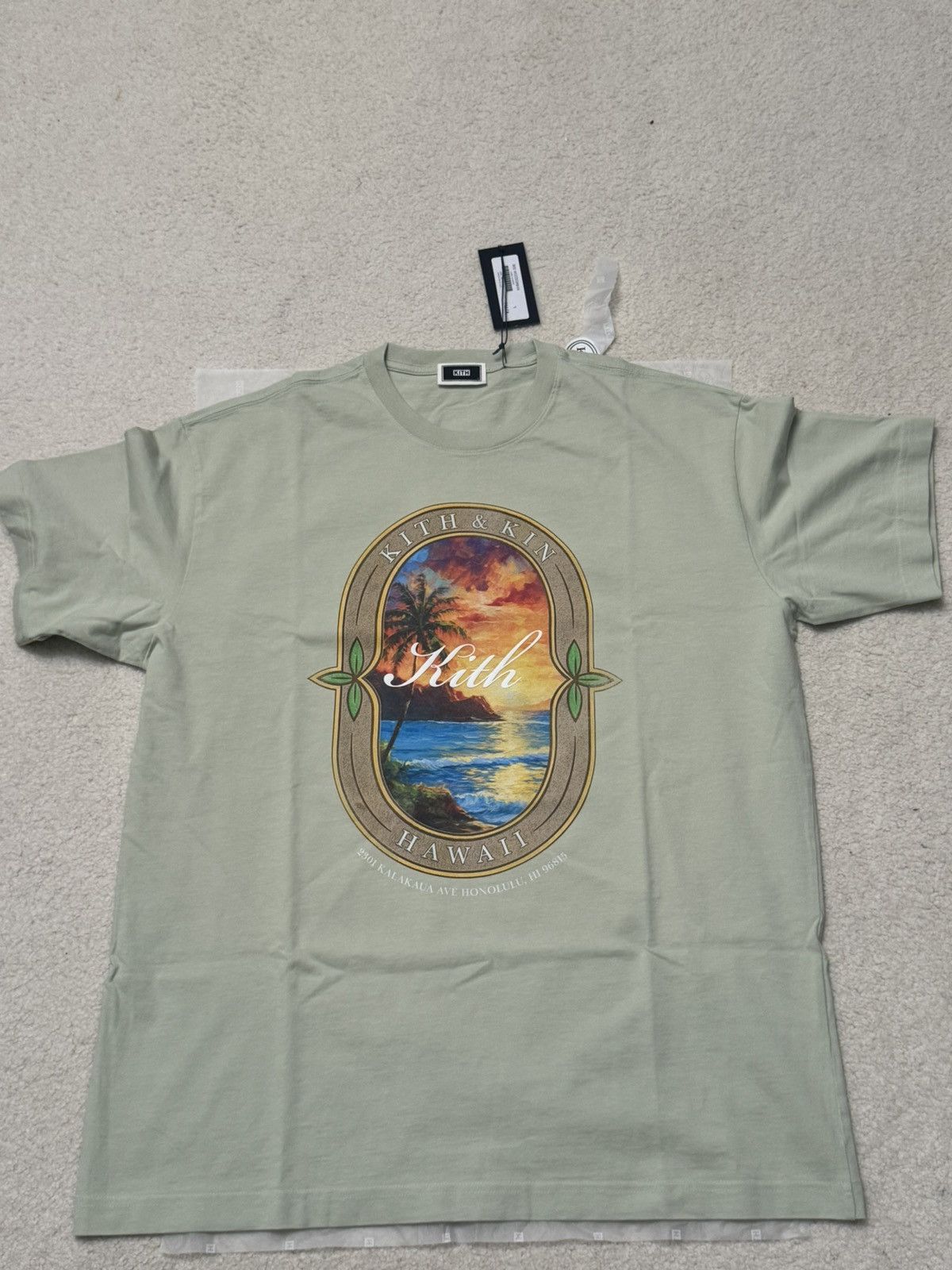 KITH Hawaii Aloha Sunset Vintage Tee M 黒